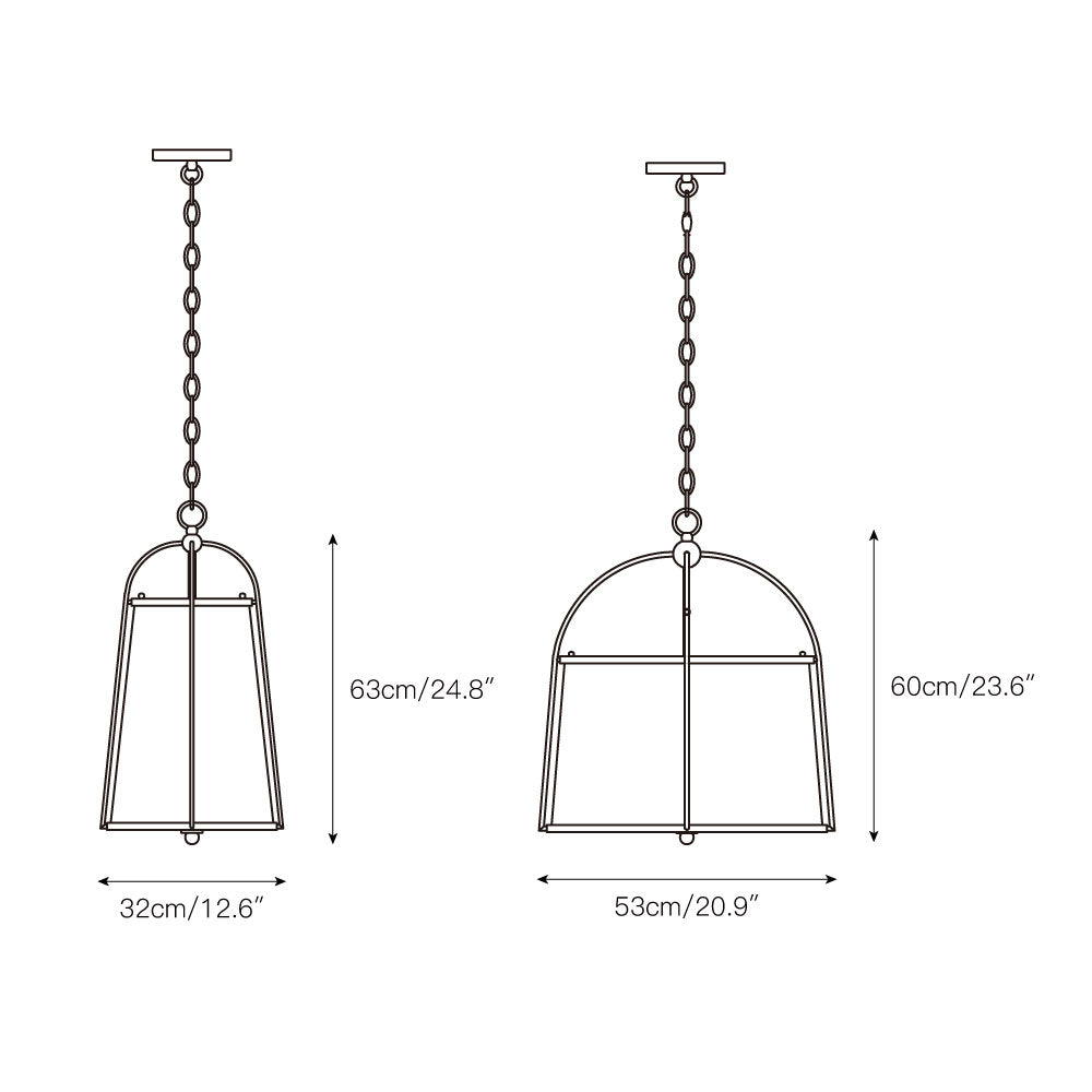 Flare Lampe Suspendue en Métal et Tissu Style Industriel Vintage