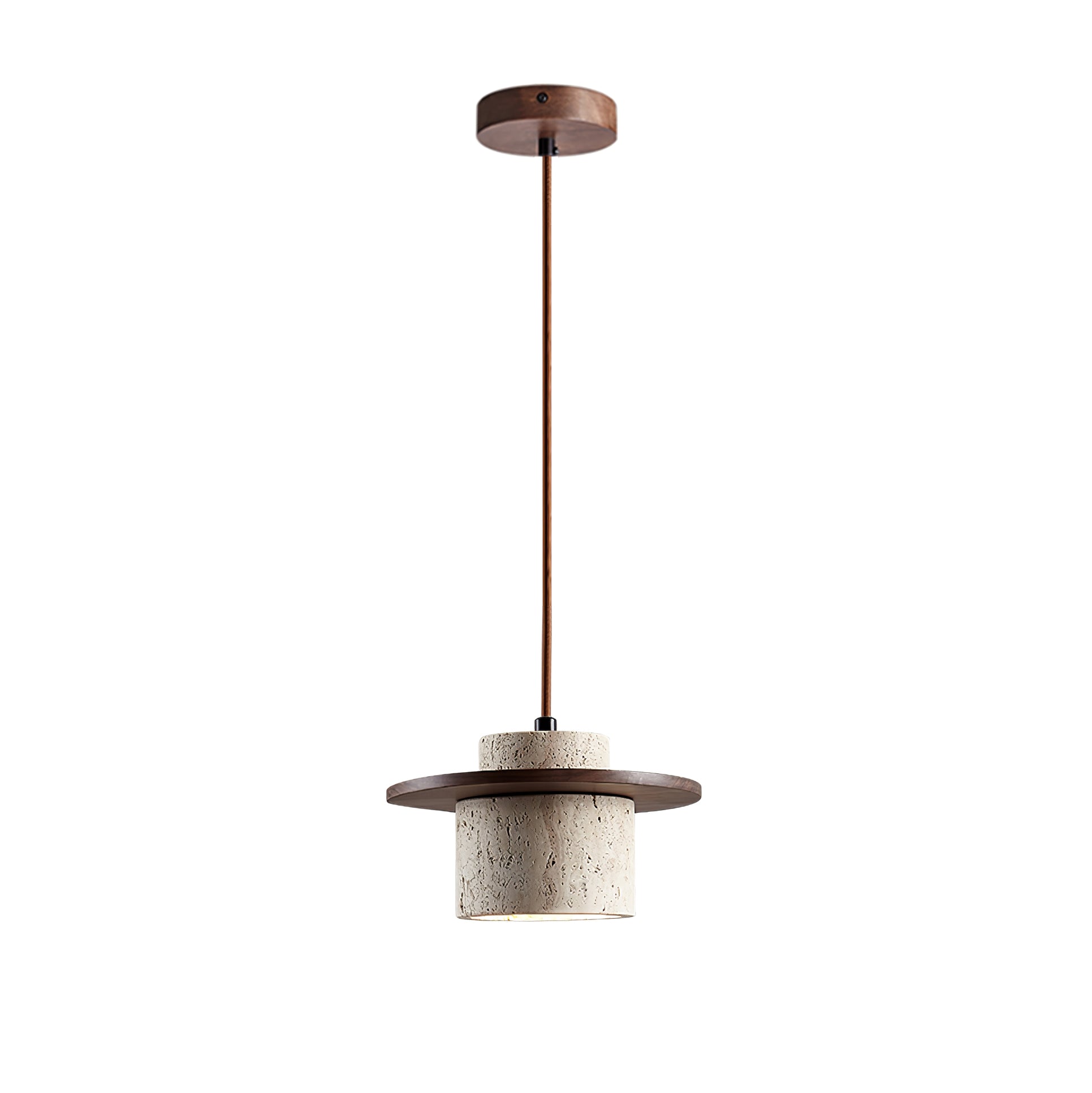Elvaria Suspension Cylindre Disque en Travertin