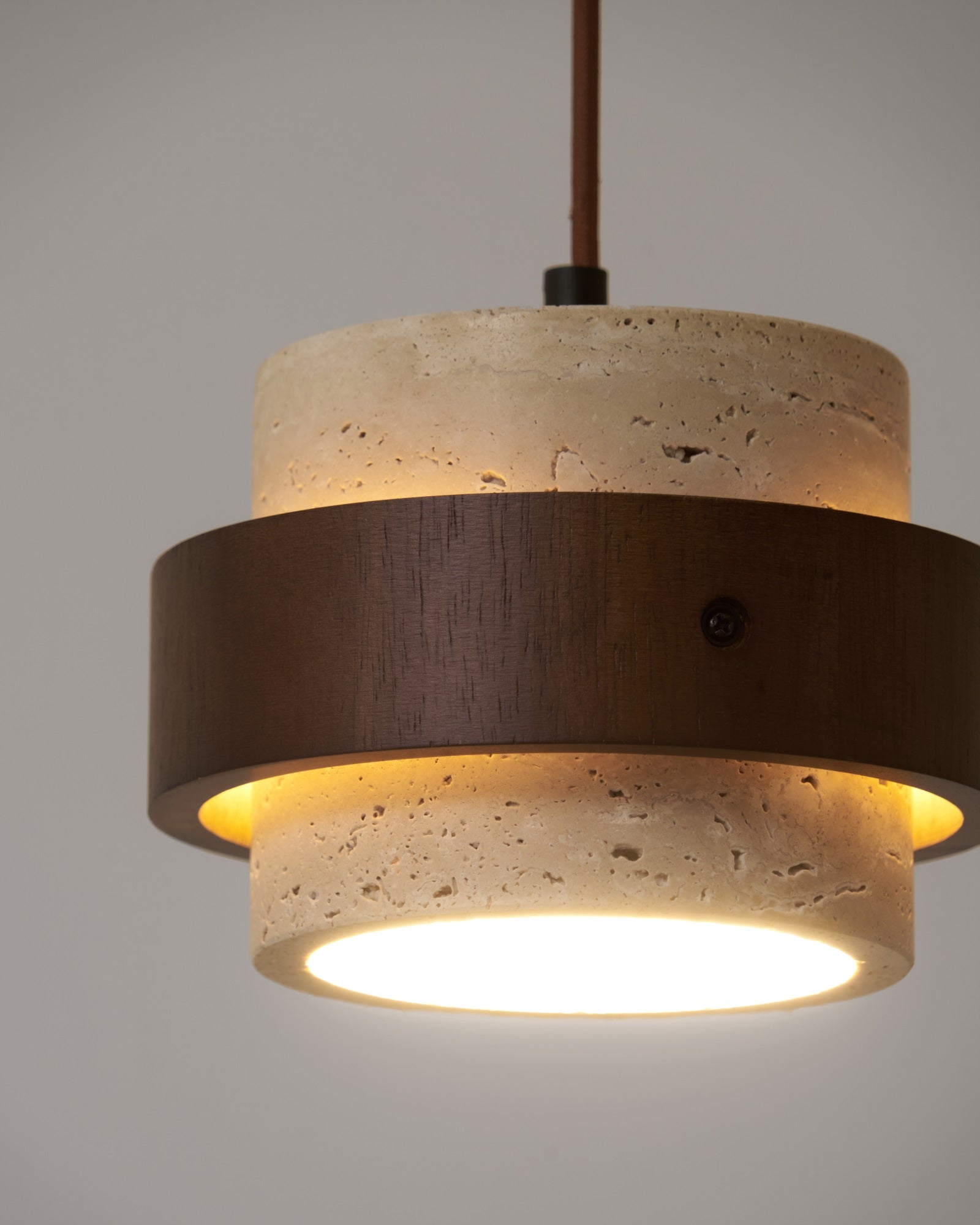 Cumirora Suspension Cylindre Superposé en Travertin
