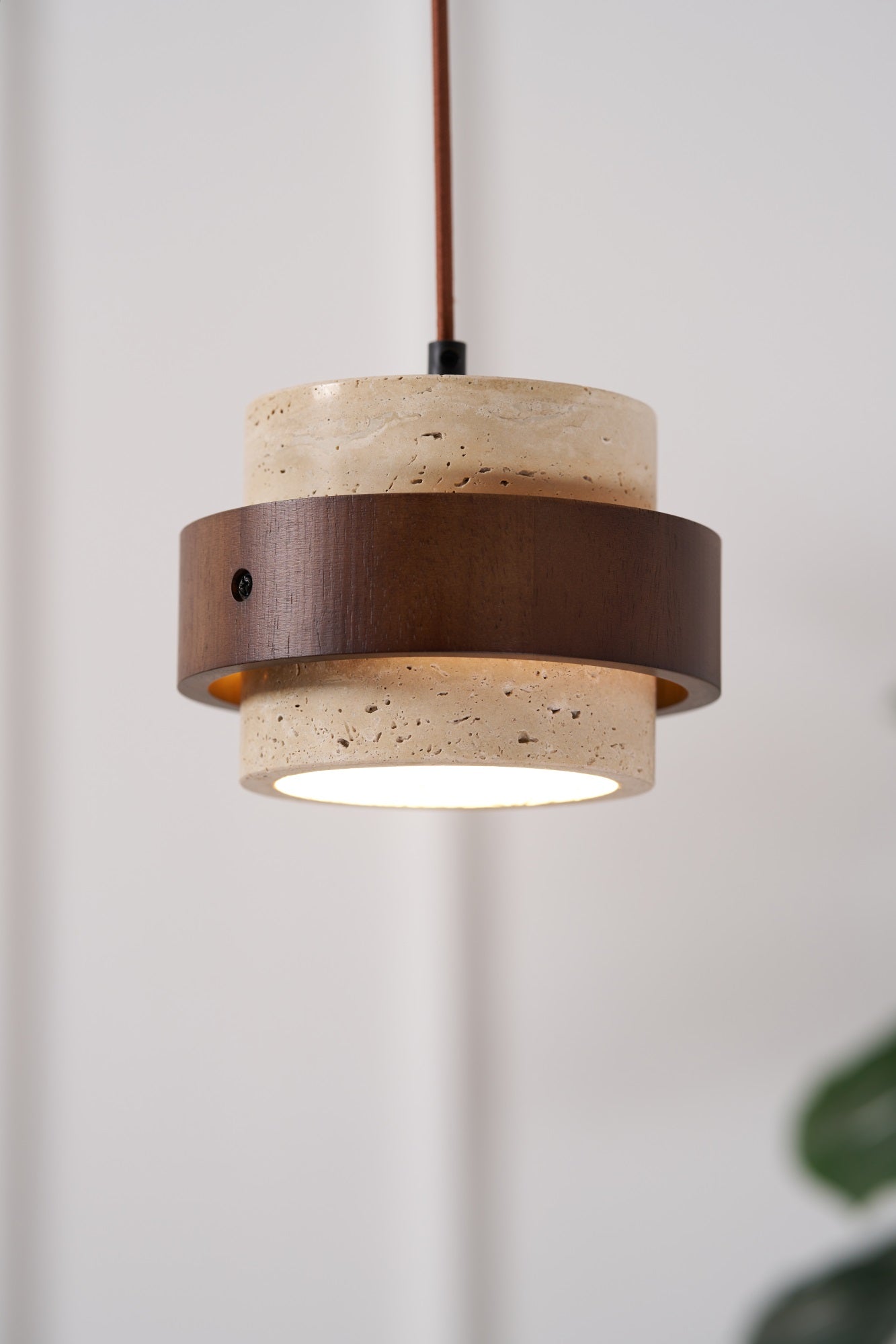 Cumirora Suspension Cylindre Superposé en Travertin