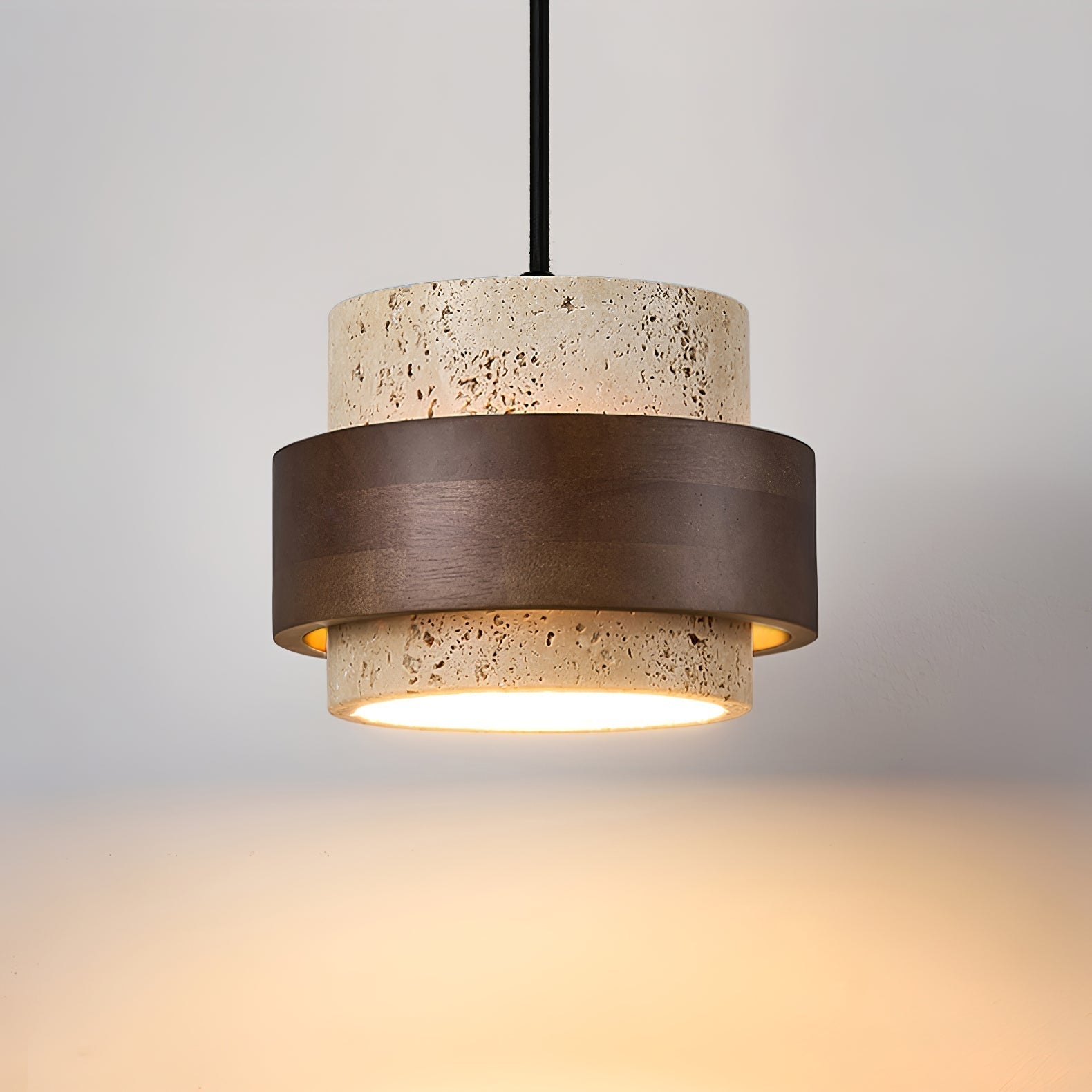 Cumirora Suspension Cylindre Superposé en Travertin