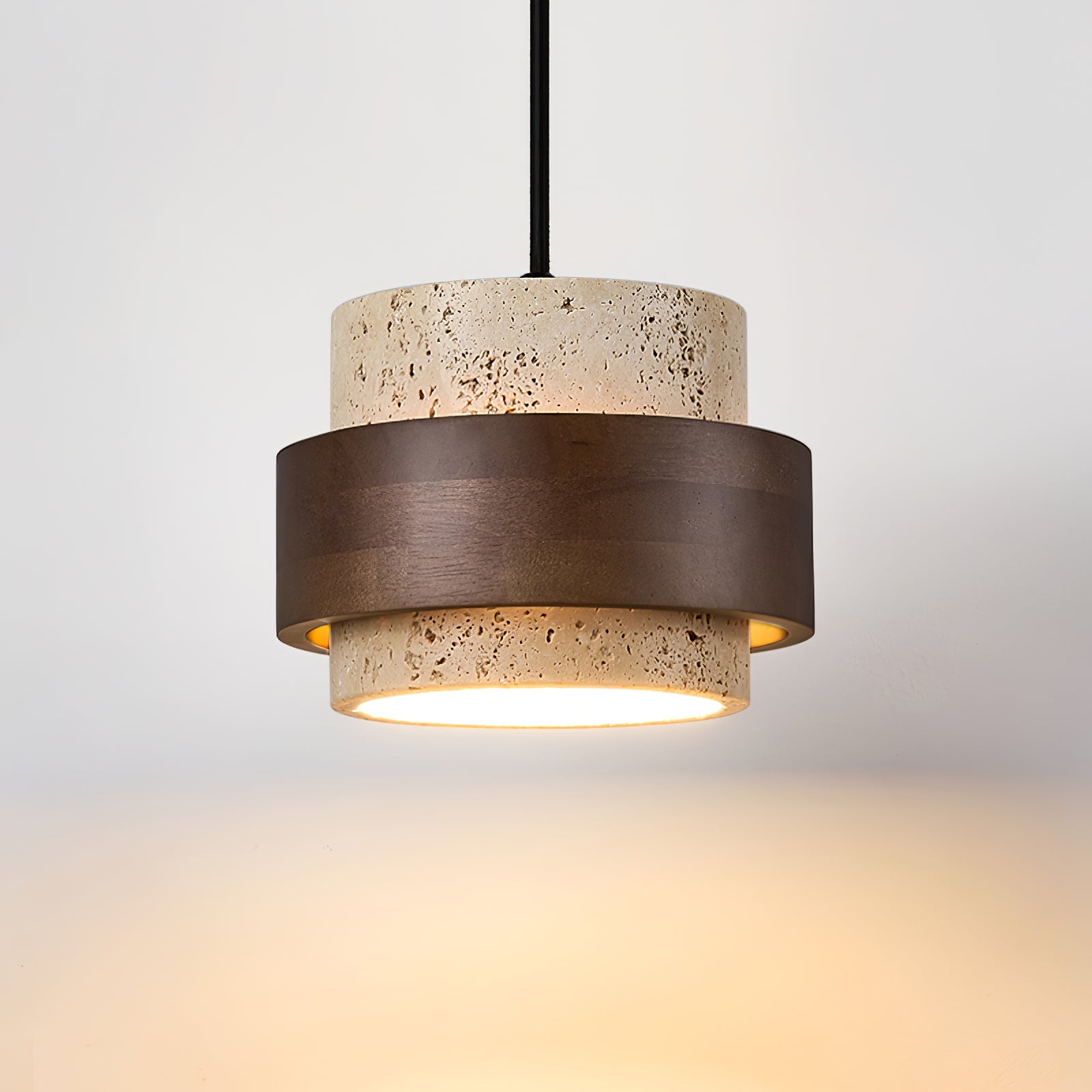 Cumirora Suspension Cylindre Superposé en Travertin