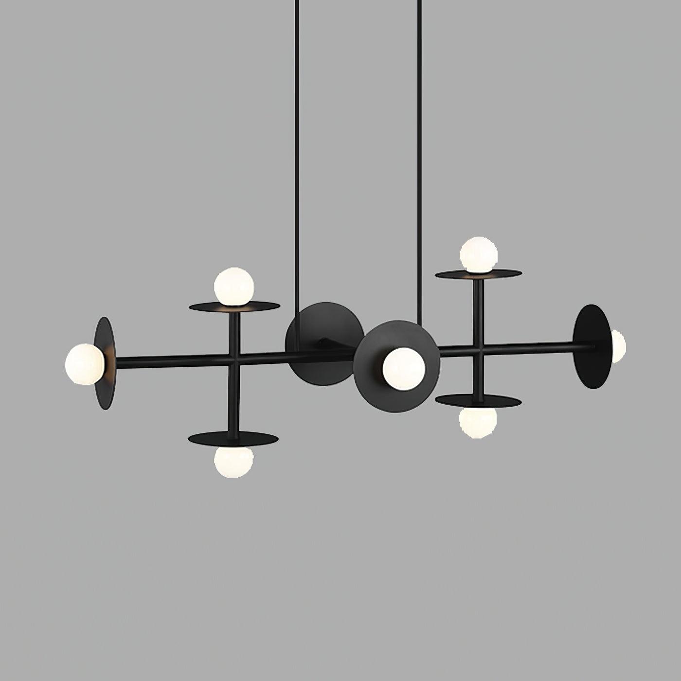 Lustra Lustre Strada en laiton et verre géométrique