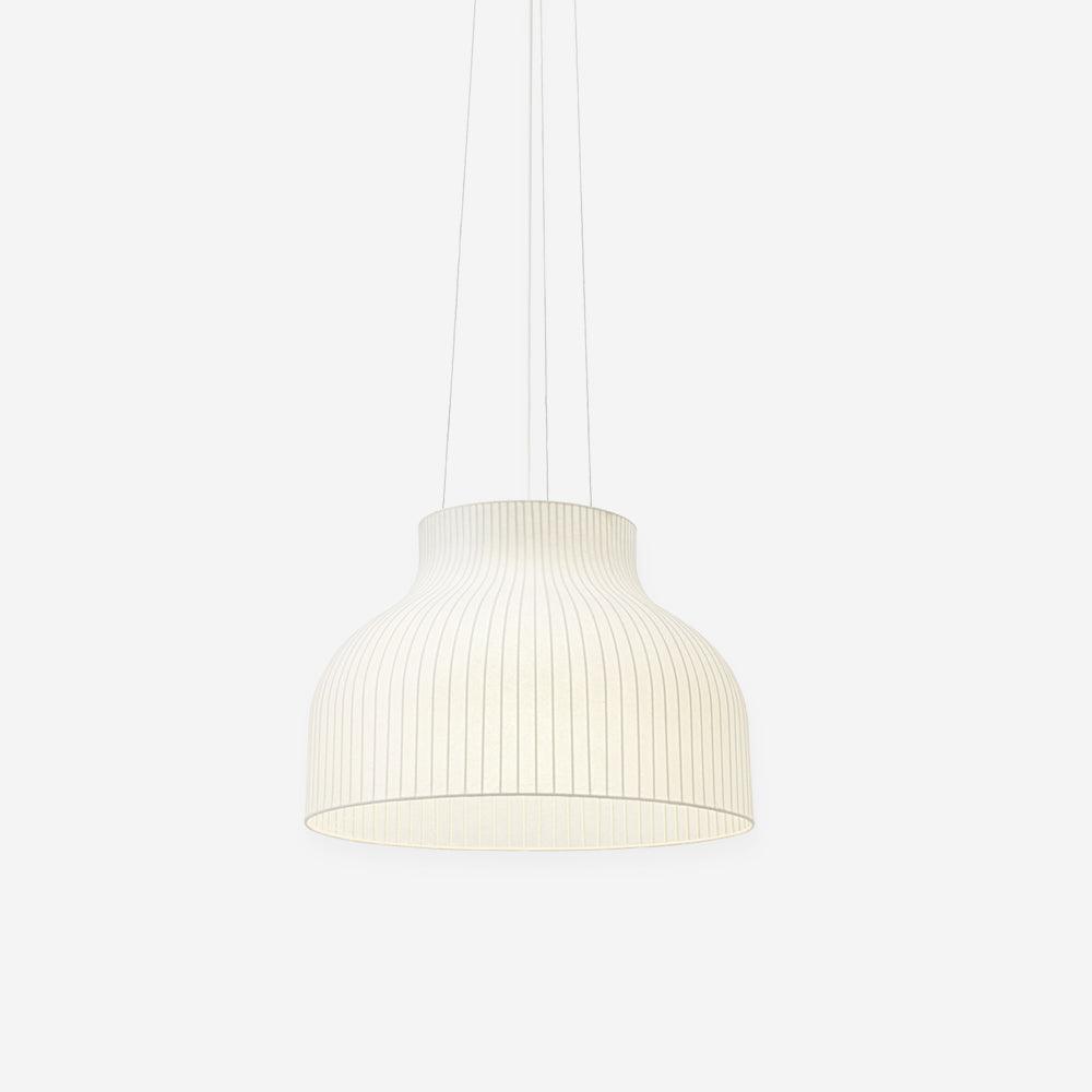 Suspension Abat-jour en Soie Pliée Courbée Moderne Minimaliste