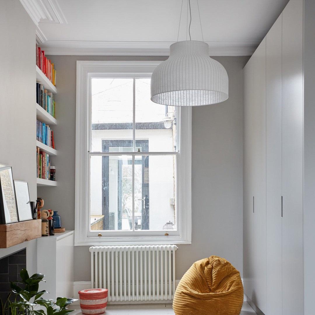 Suspension Abat-jour en Soie Pliée Courbée Moderne Minimaliste