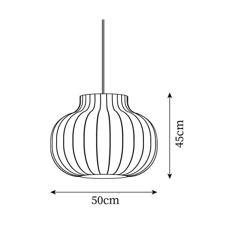 Suspension Abat-jour en Soie Pliée Courbée Moderne Minimaliste