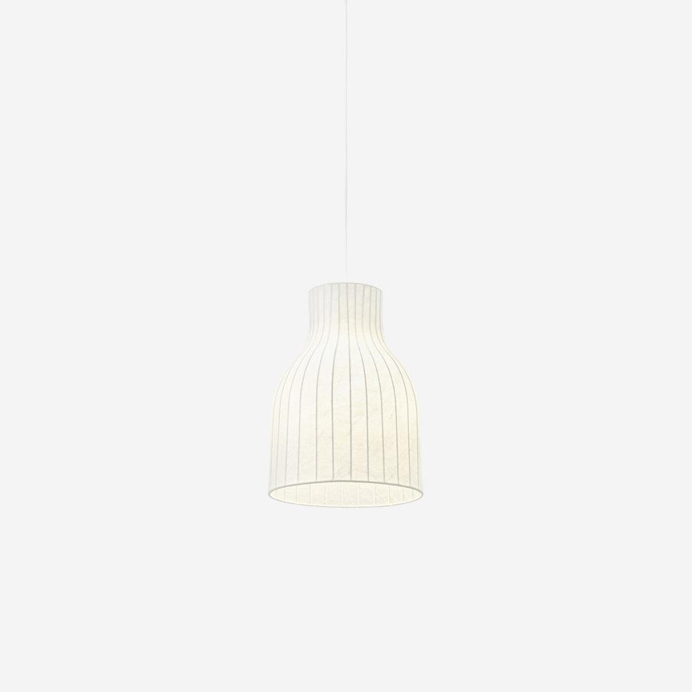 Suspension Abat-jour en Soie Pliée Courbée Moderne Minimaliste