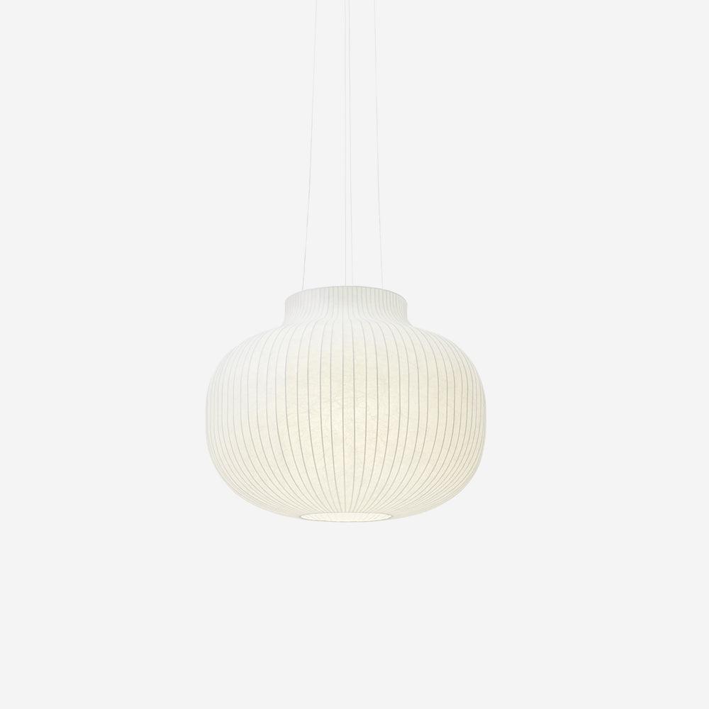 Suspension Abat-jour en Soie Pliée Courbée Moderne Minimaliste