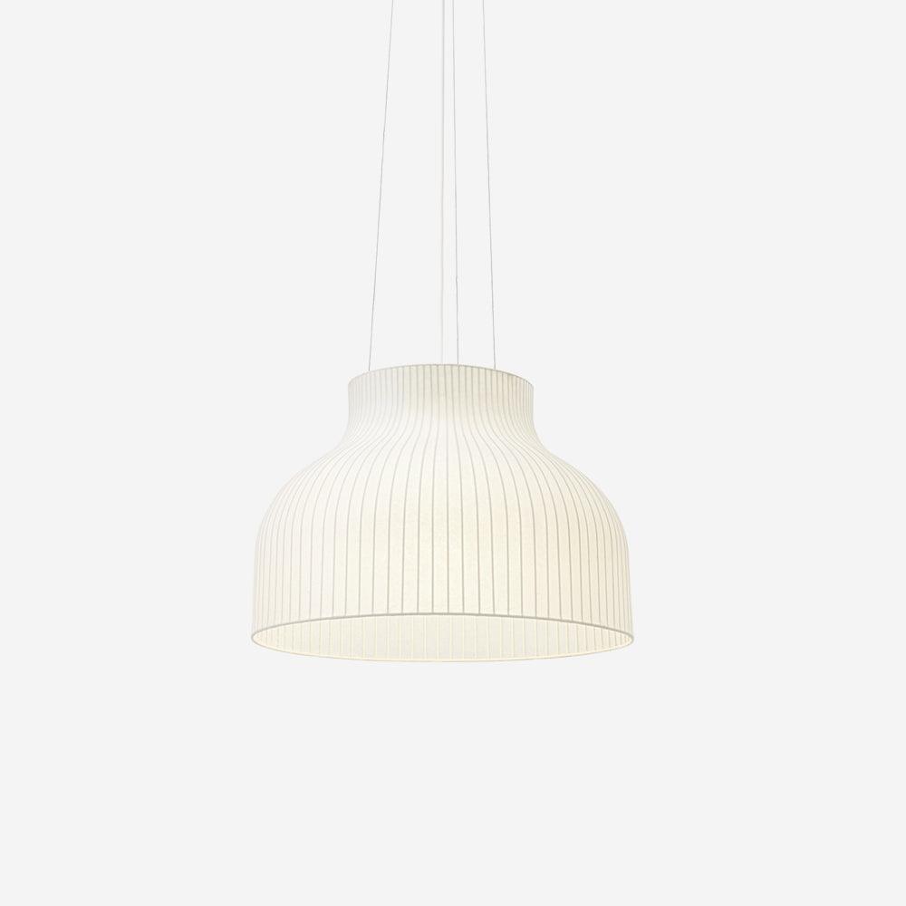 Suspension Abat-jour en Soie Pliée Courbée Moderne Minimaliste