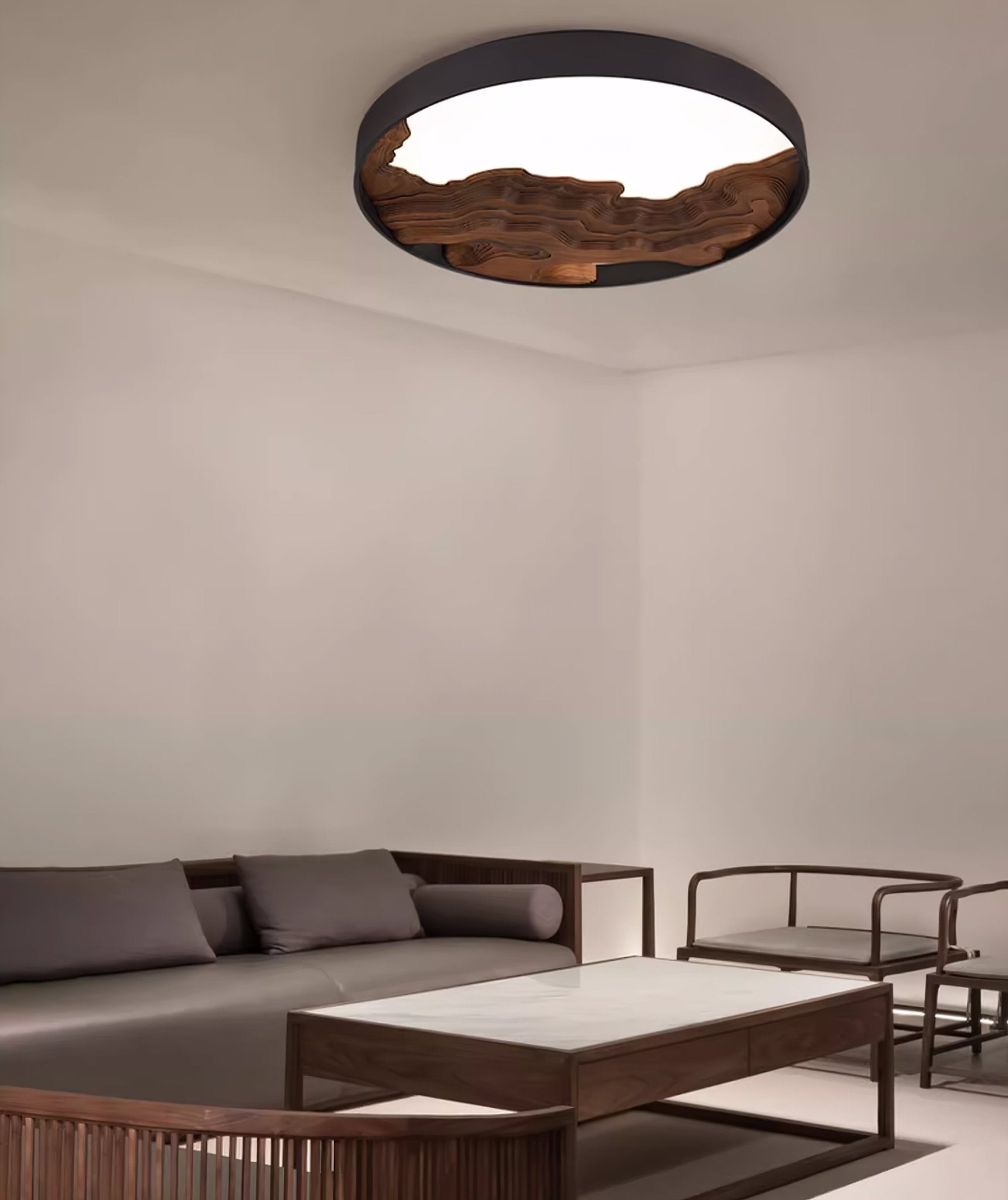 Lustra Plafonnier Bois Oriental Naturel