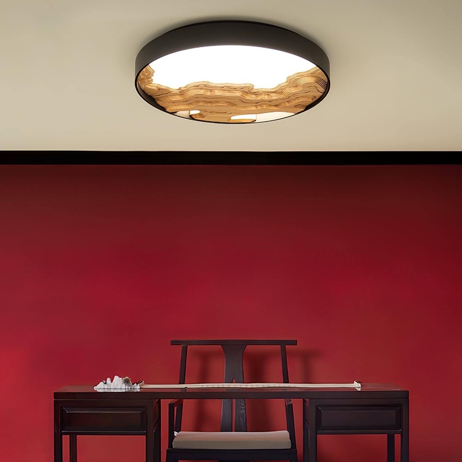 Lustra Plafonnier Bois Oriental Naturel