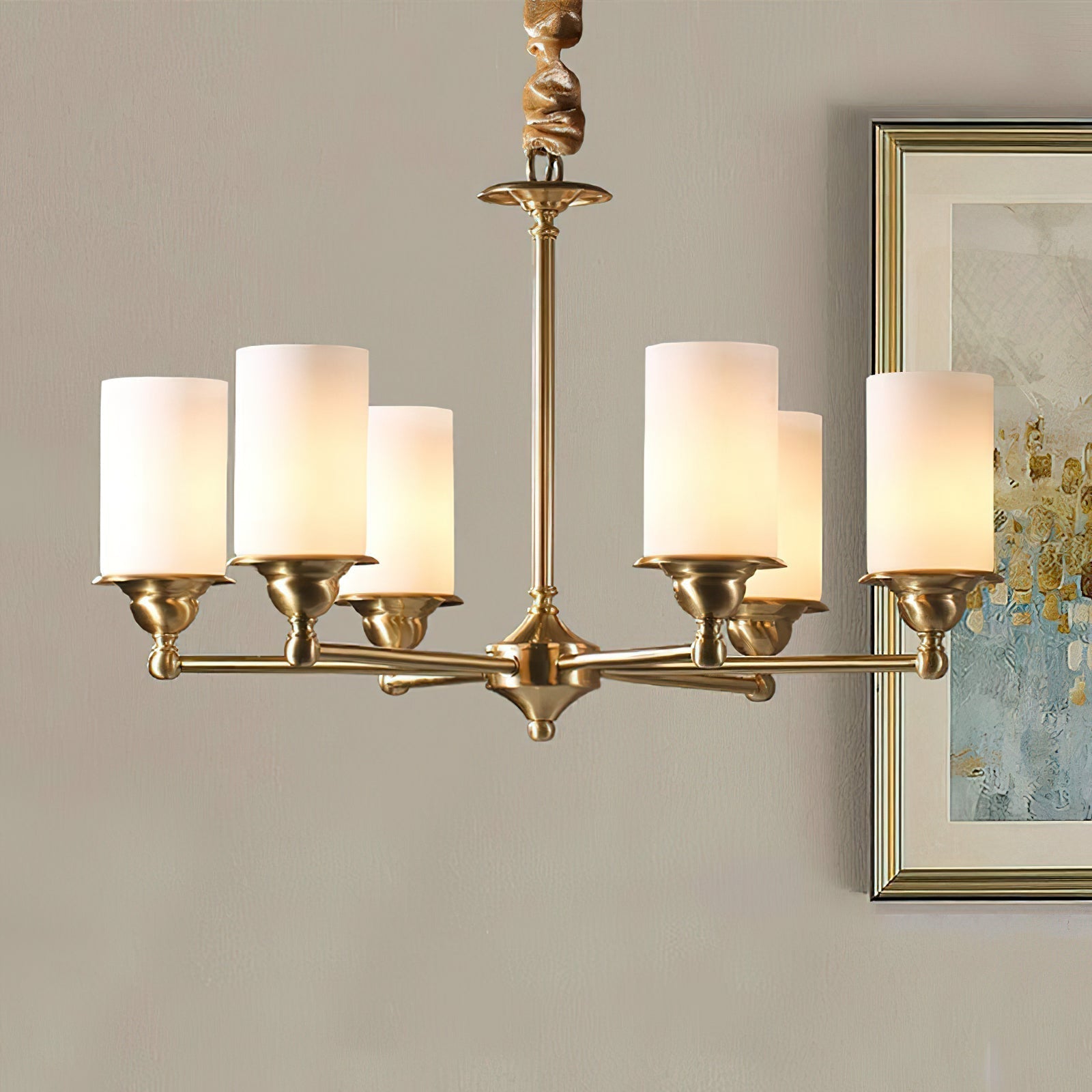 Idorara Postmodern Luxe Laiton Verre Lustre