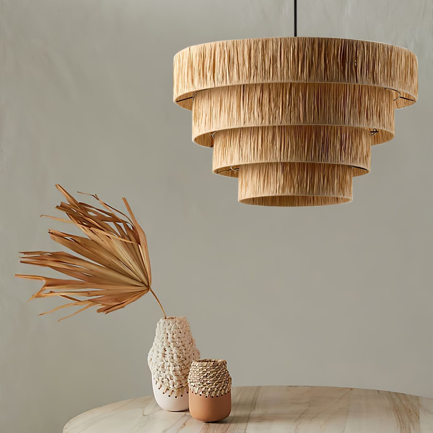 Thyra Suspension Paille Traditionnelle Rétro