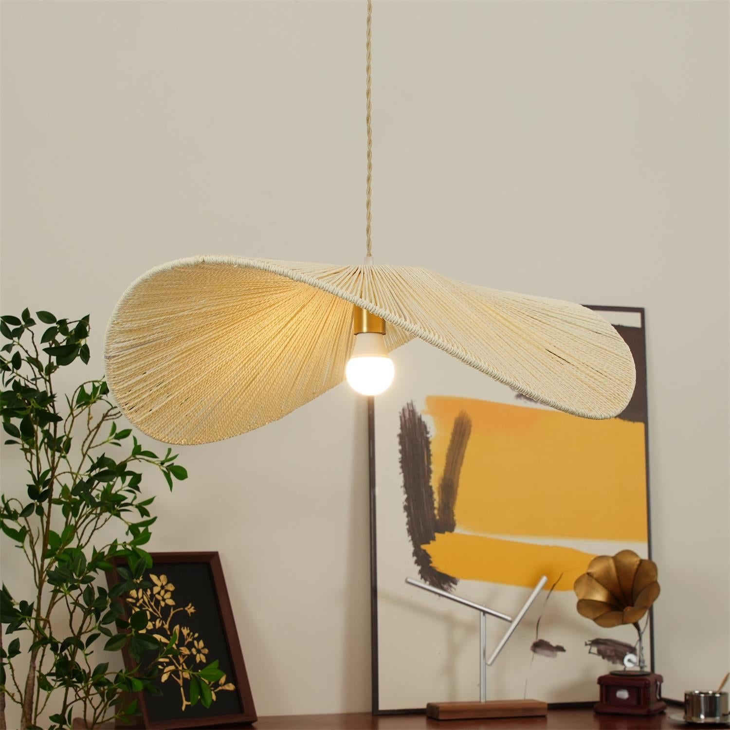 Solara Suspension Rattan Naturel Tissé à la Main