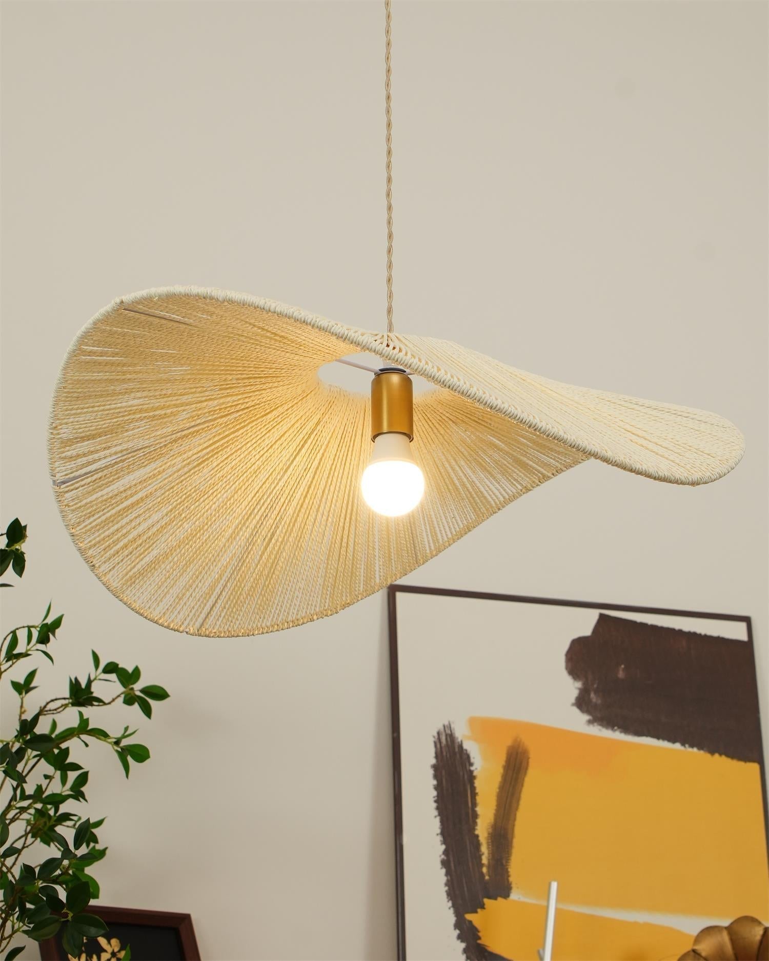 Solara Suspension Rattan Naturel Tissé à la Main