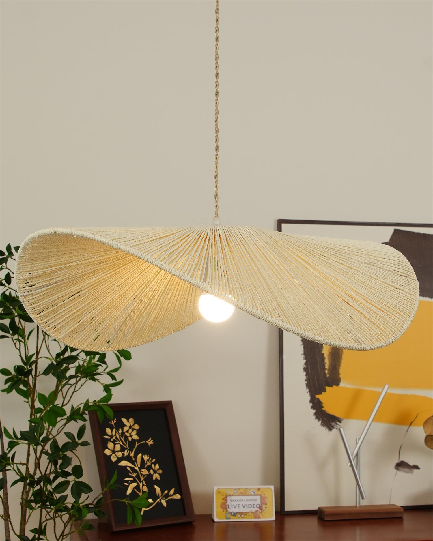 Solara Suspension Rattan Naturel Tissé à la Main