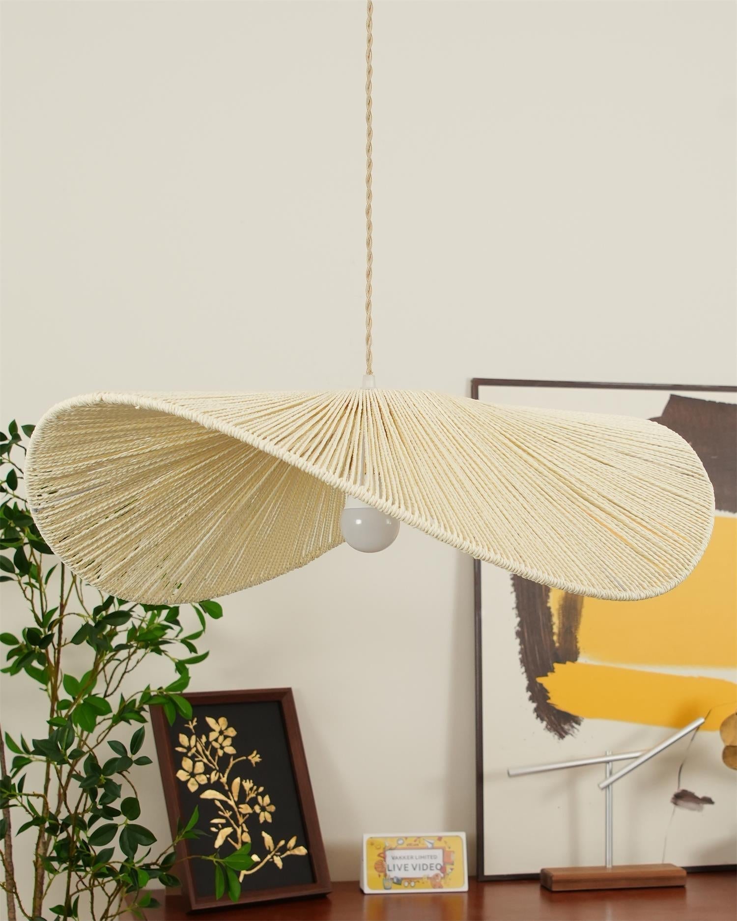 Solara Suspension Rattan Naturel Tissé à la Main