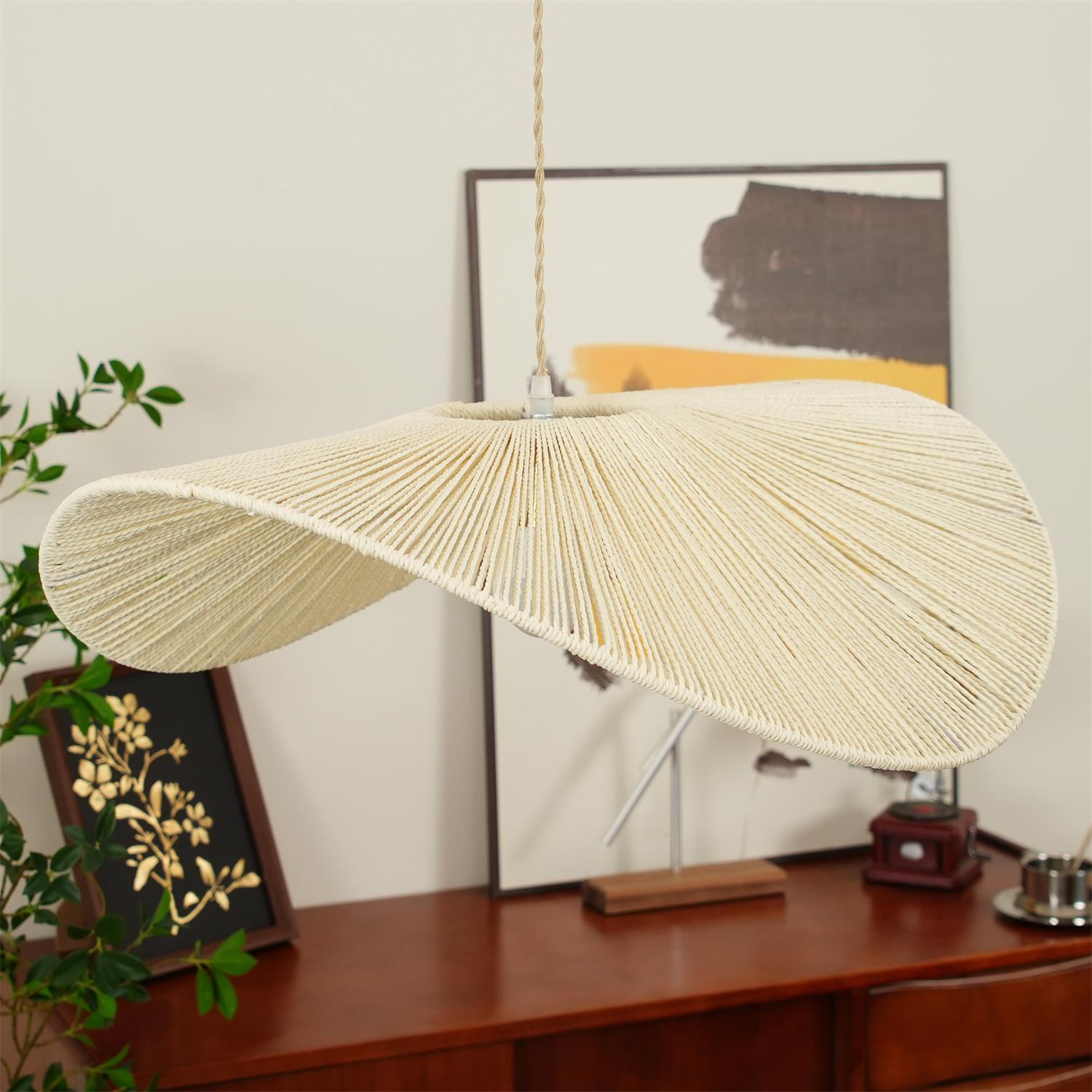 Solara Suspension Rattan Naturel Tissé à la Main
