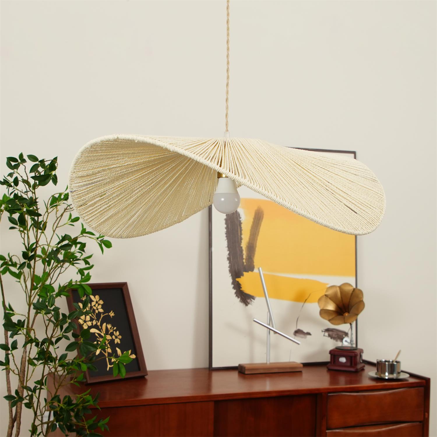 Solara Suspension Rattan Naturel Tissé à la Main