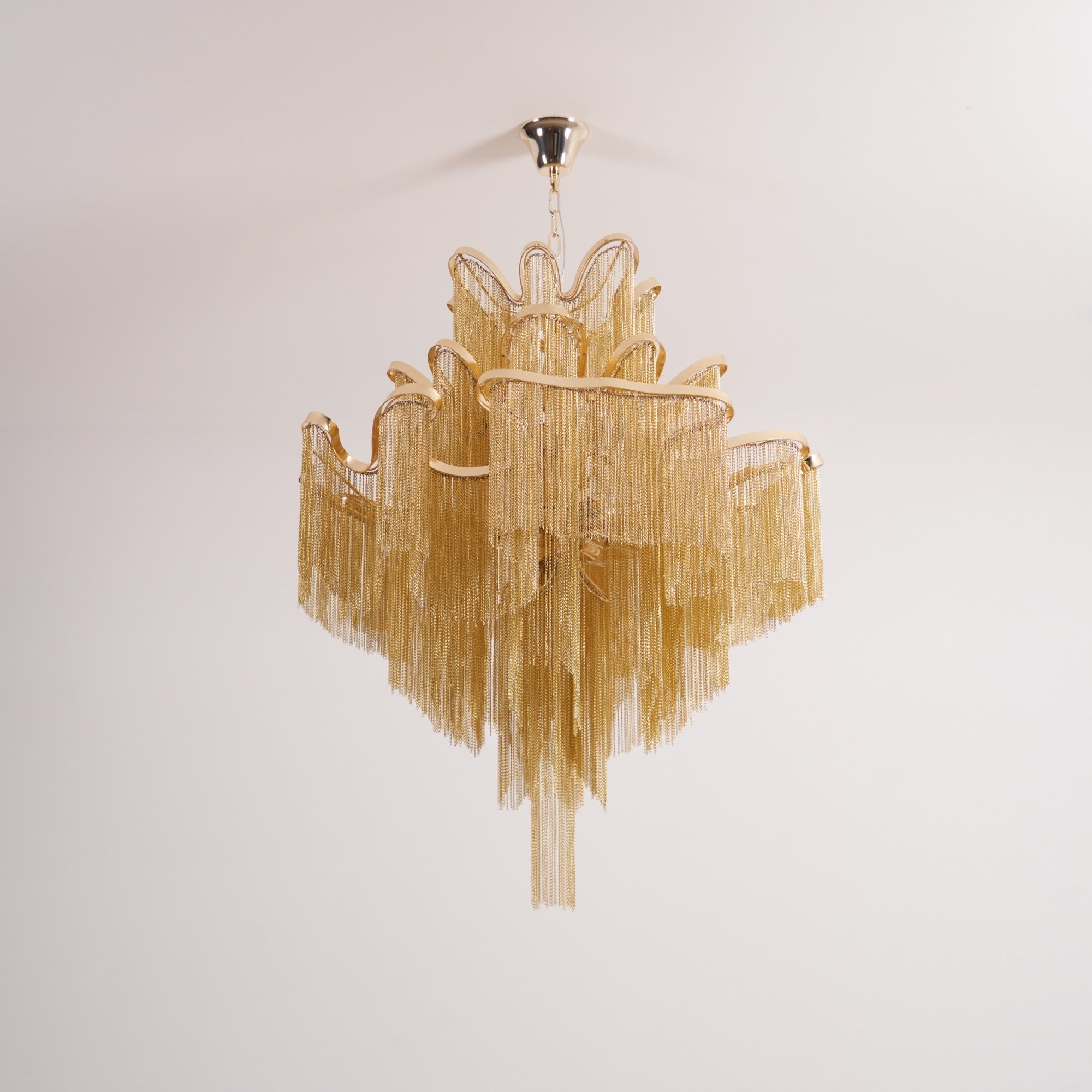 Lustra Suspension Lampe Chaîne en Nickel Coulant