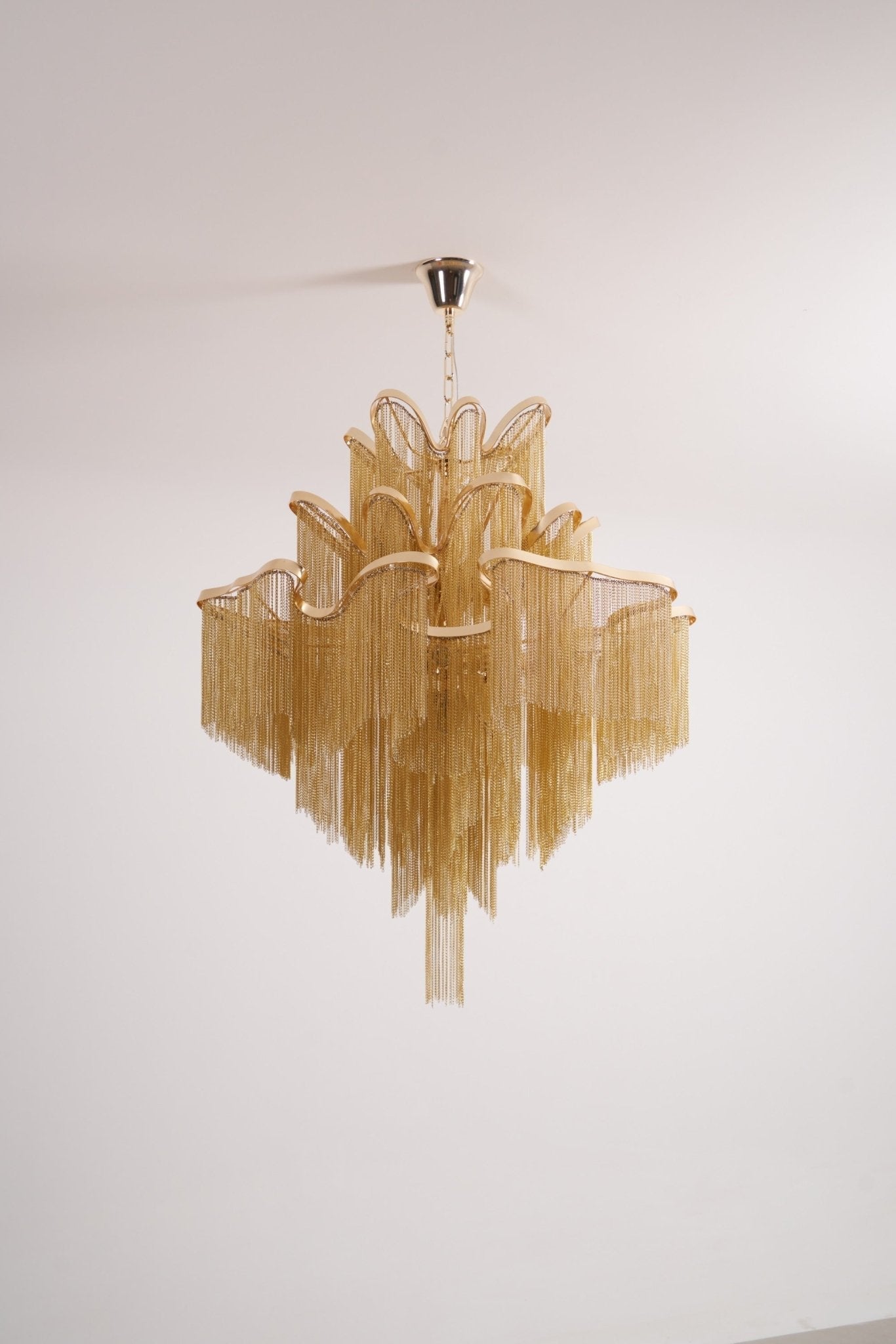 Lustra Suspension Lampe Chaîne en Nickel Coulant