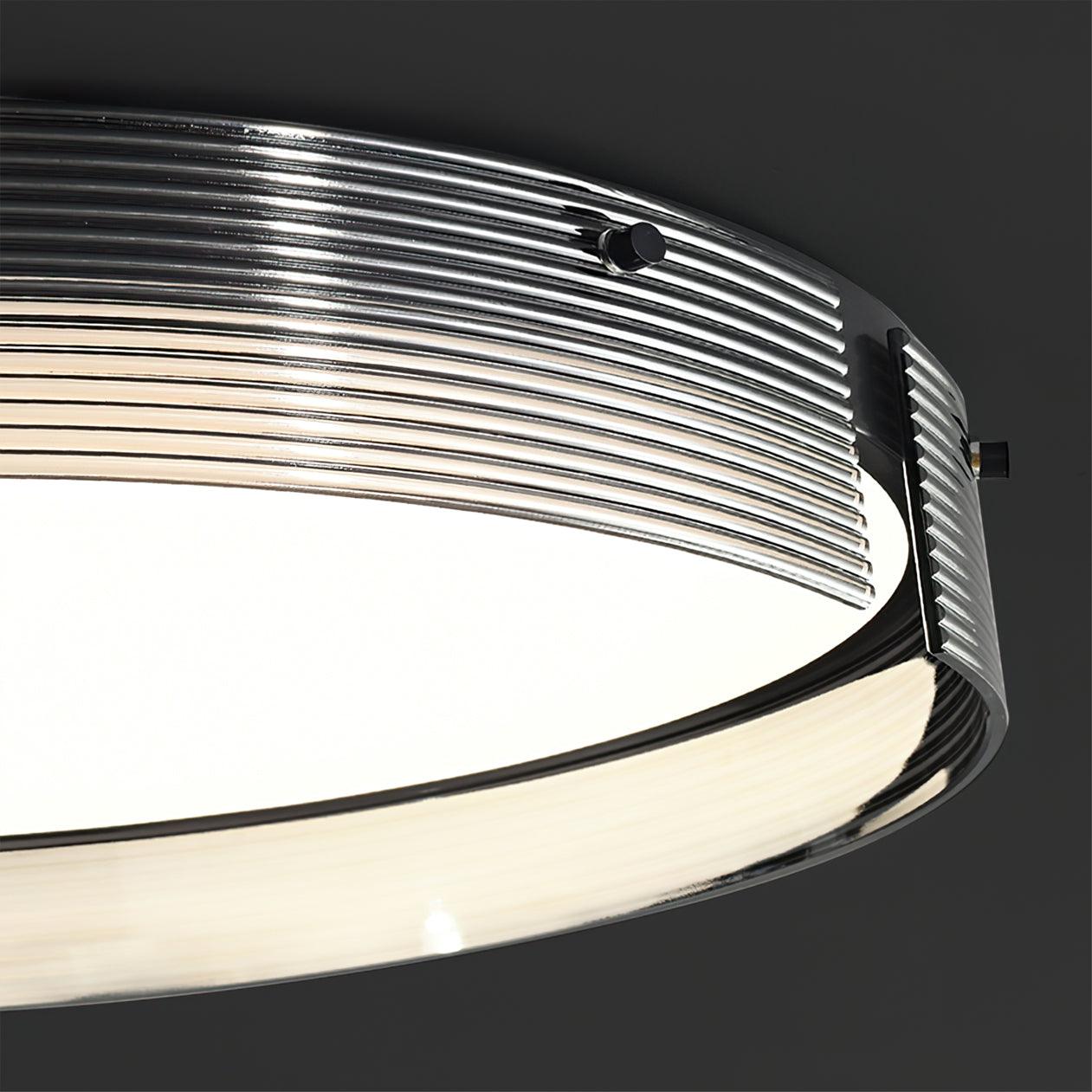 Stripe Lustre Plafonnier Moderne Laiton Lignes Élégantes