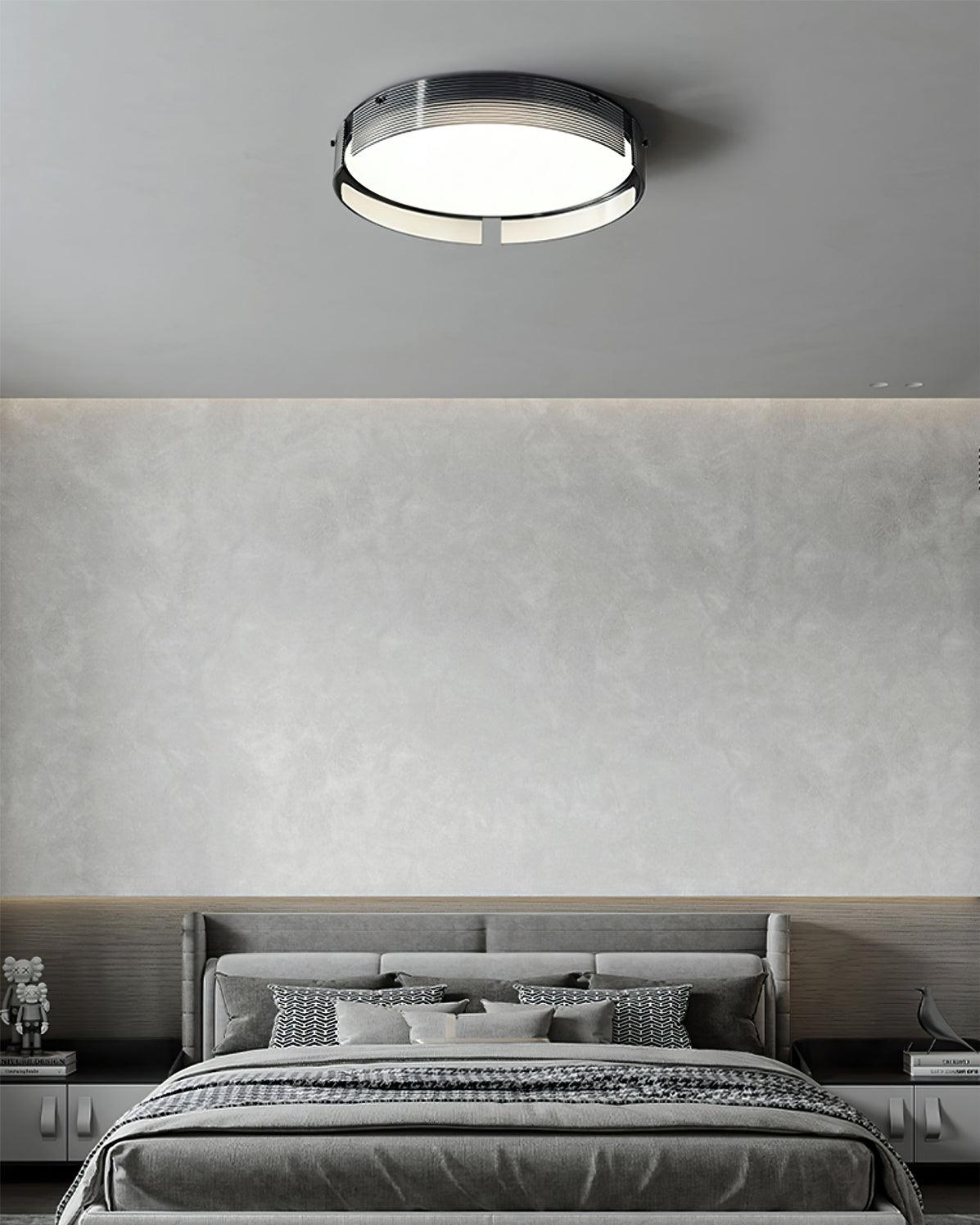 Stripe Lustre Plafonnier Moderne Laiton Lignes Élégantes