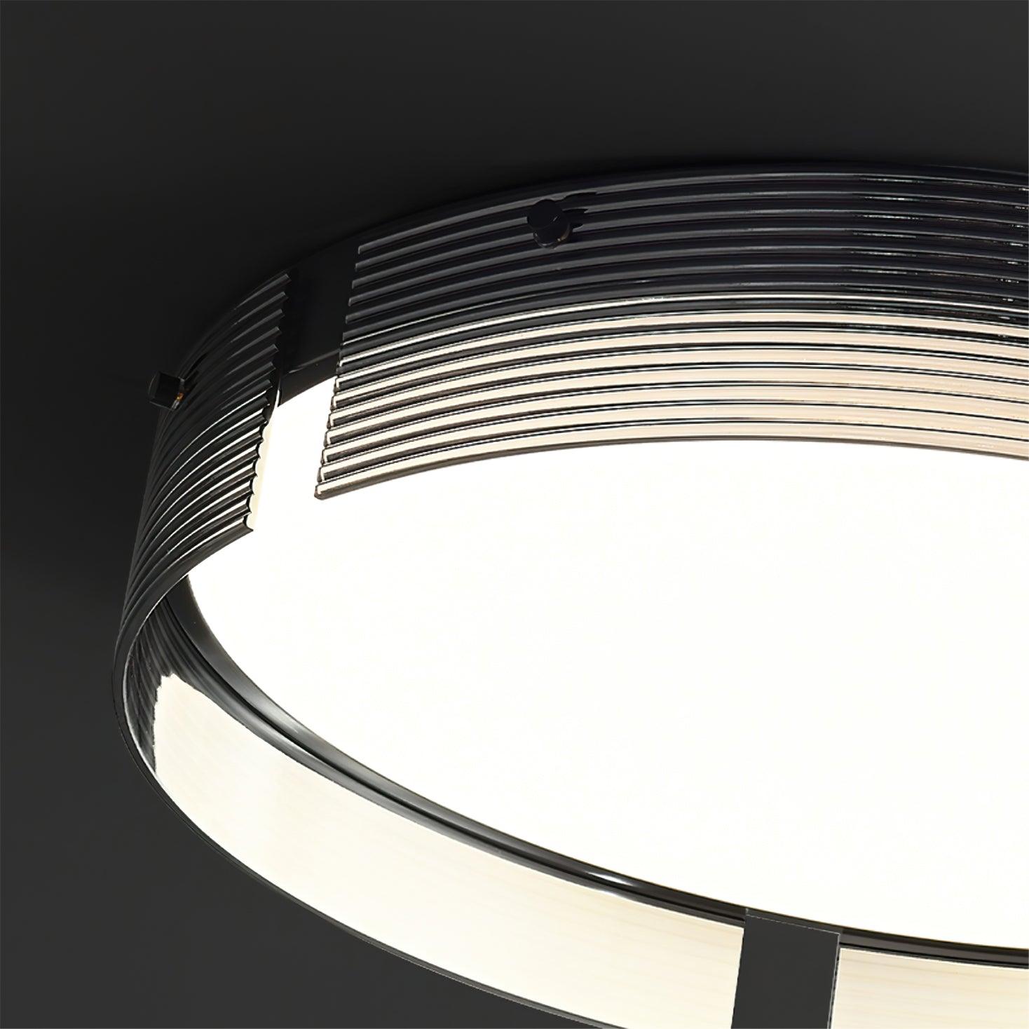 Stripe Laiton Plafonnier Cadre Circulaire Moderne Chambre