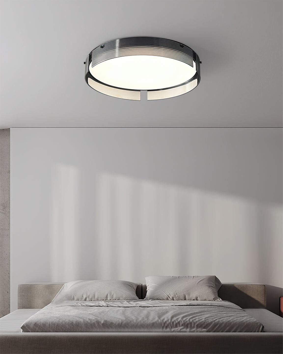 Stripe Laiton Plafonnier Cadre Circulaire Moderne Chambre