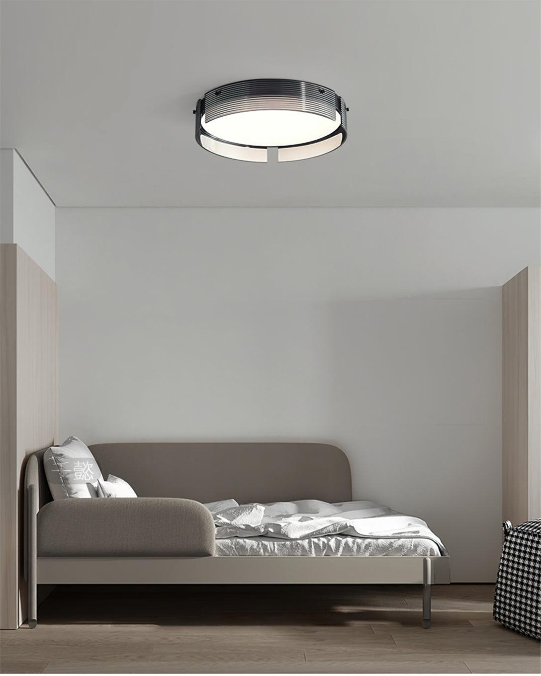 Stripe Lustre Plafonnier Moderne Laiton Lignes Élégantes