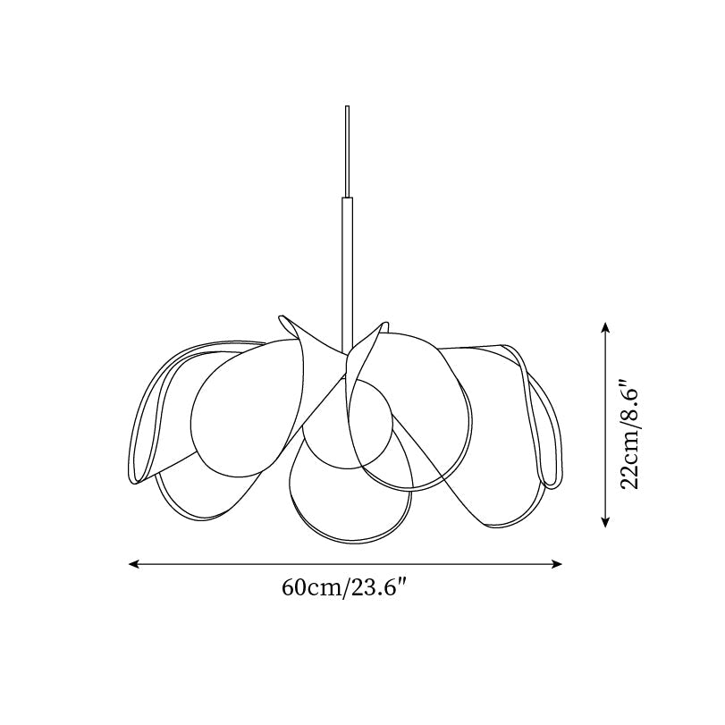 Pendant Lampe Pétale Abat-jour Fibre Végétale Marron Doux Ambiance Bohème