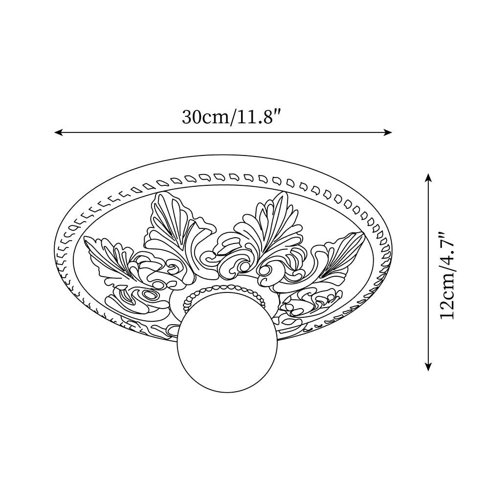 Aero Plafonnier Classique Globe en Résine et Verre