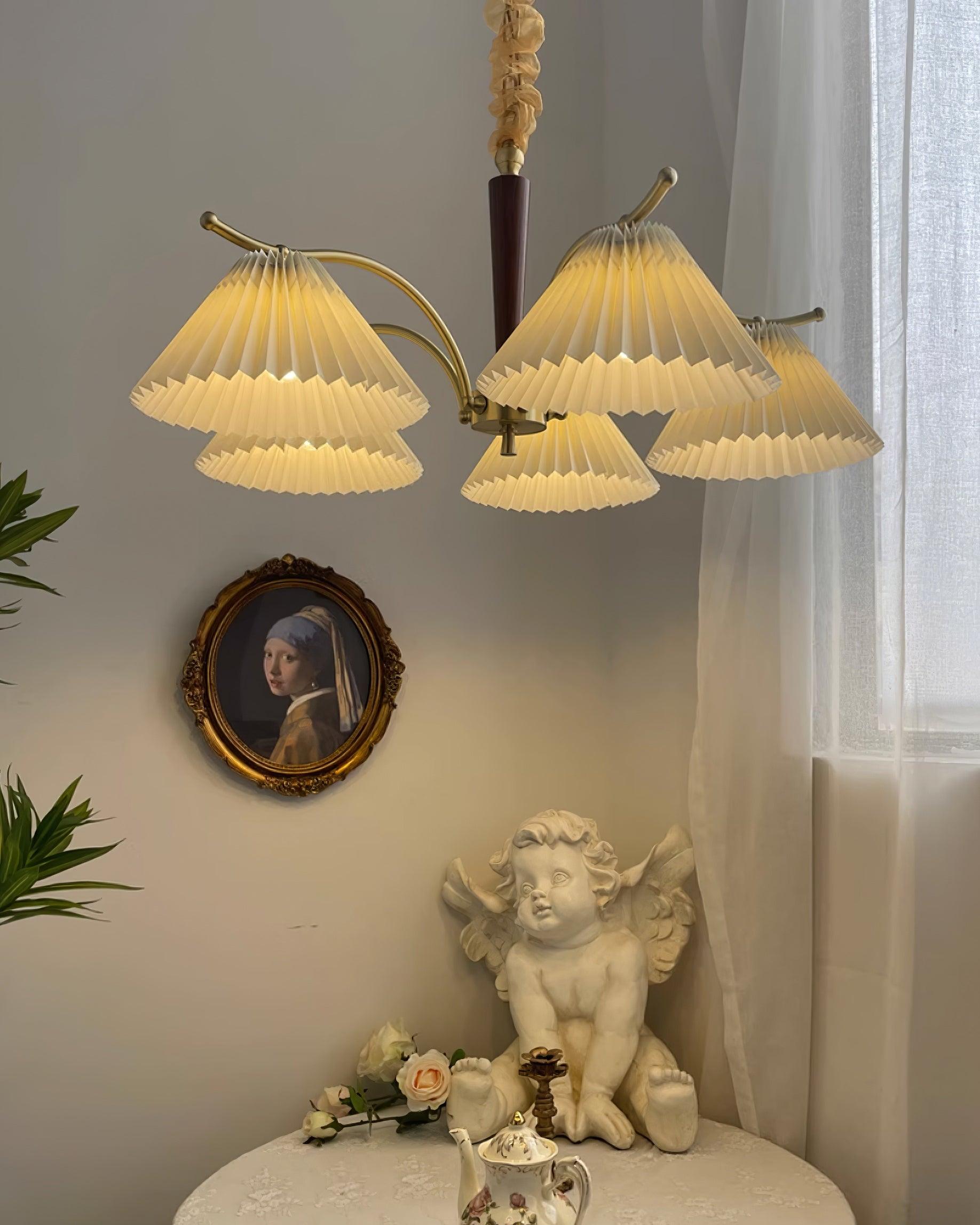 Nexus Lustre à Abat-Jours en Tissu Plissé