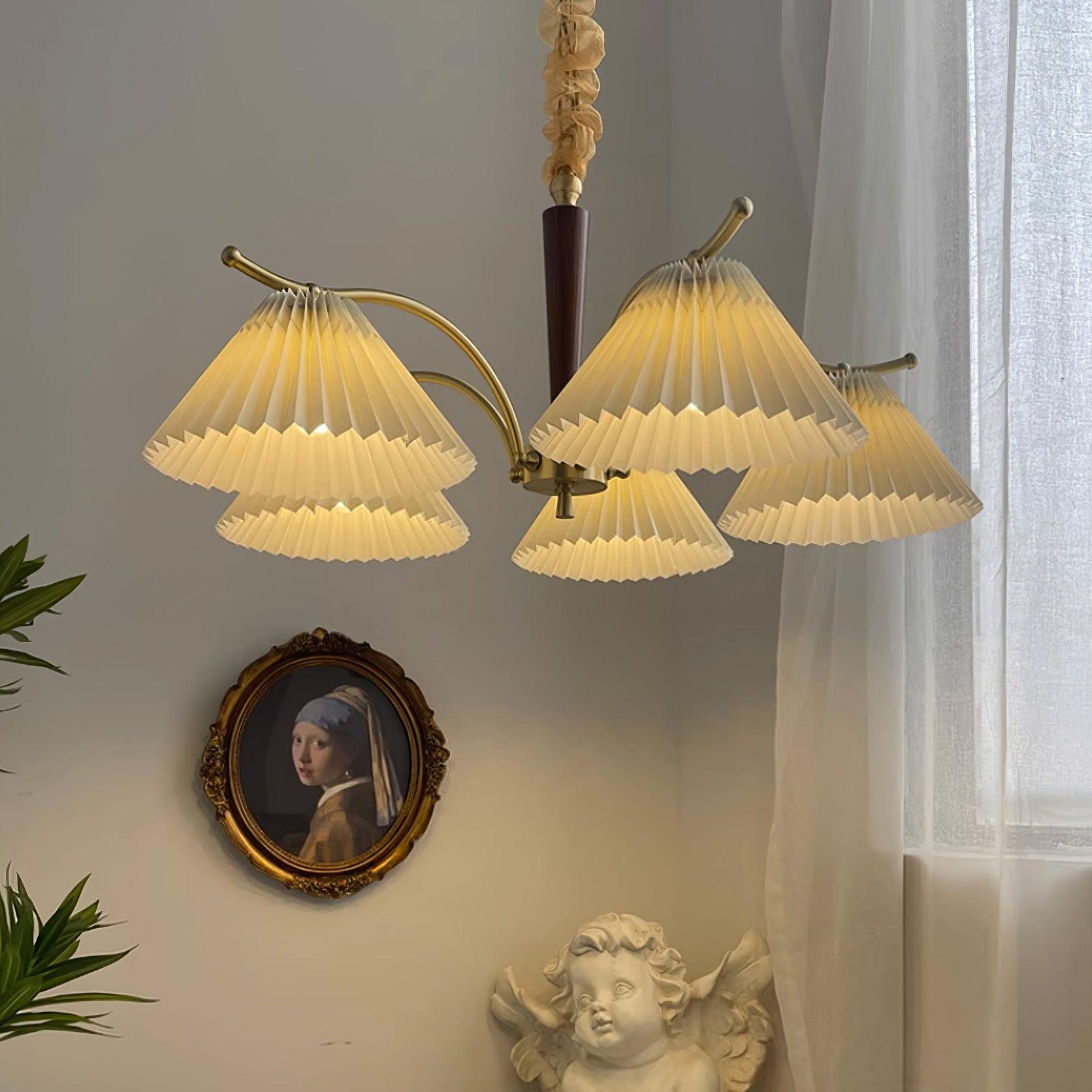 Nexus Lustre à Abat-Jours en Tissu Plissé