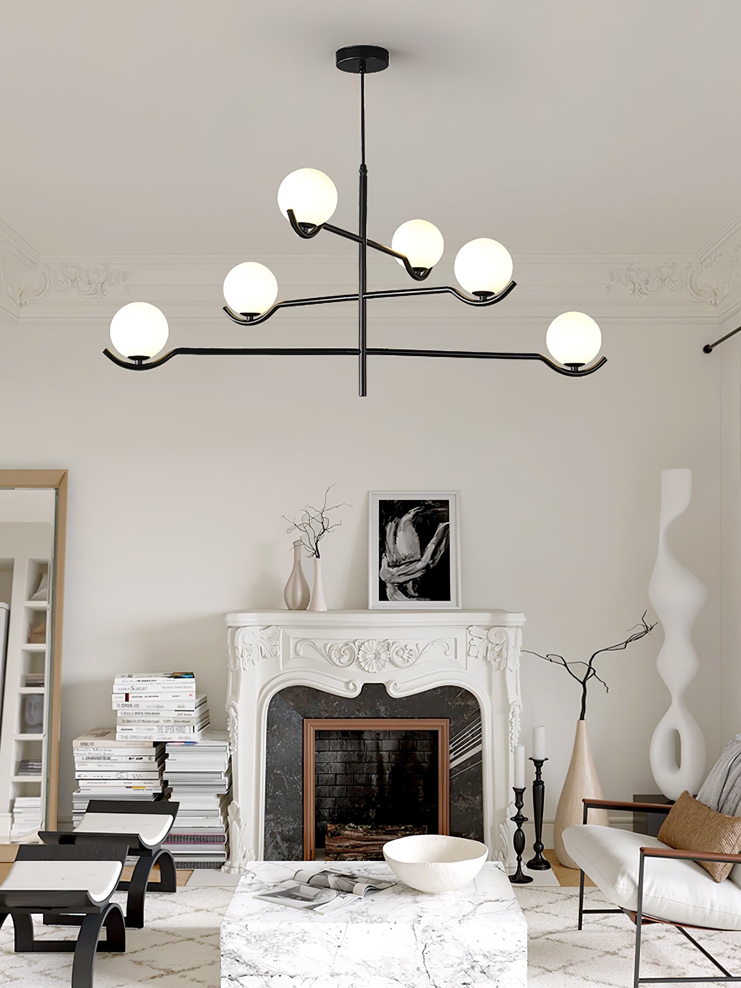 Fayno Lustre Globe Blanc