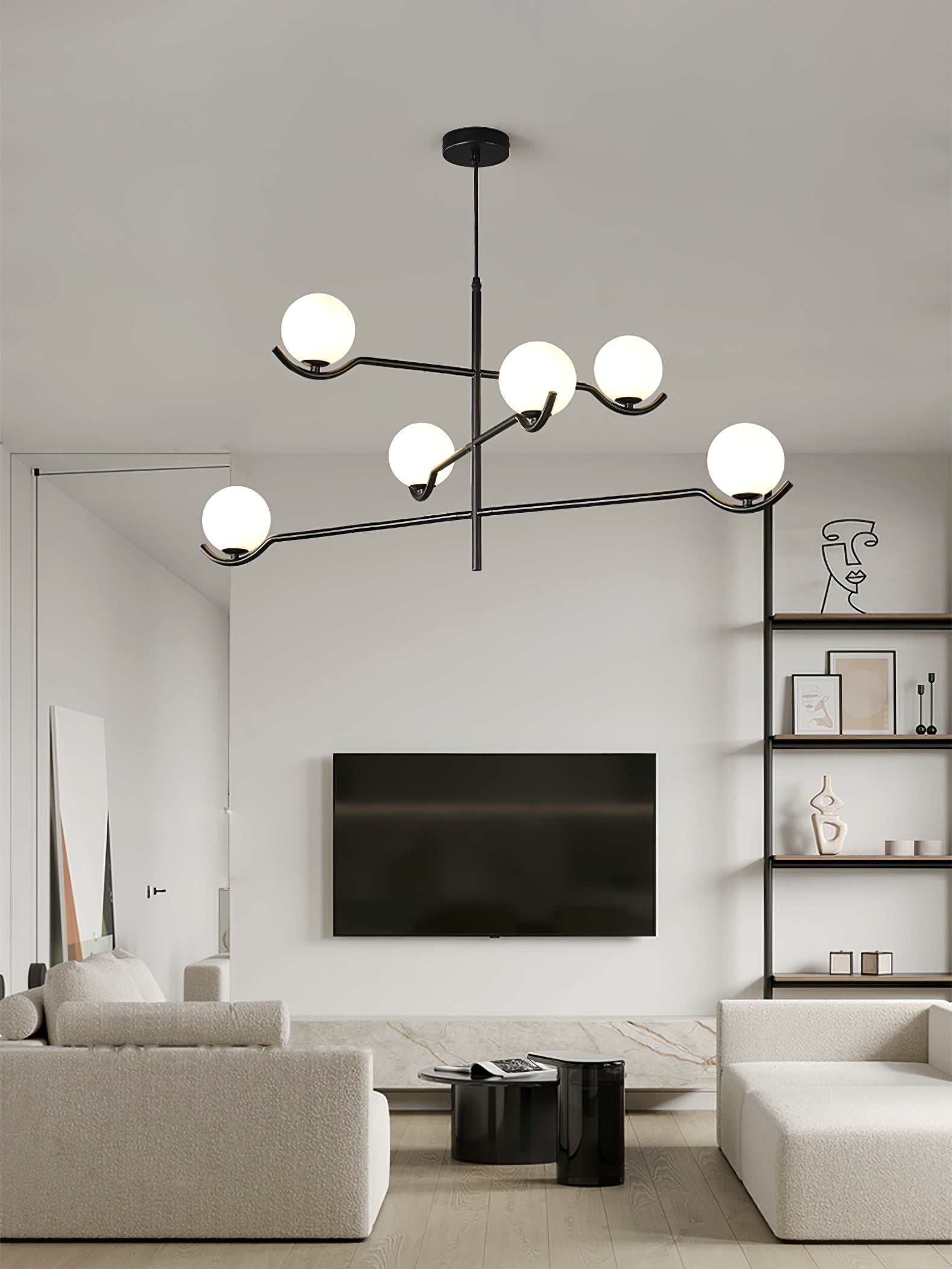 Fayno Lustre Globe Blanc