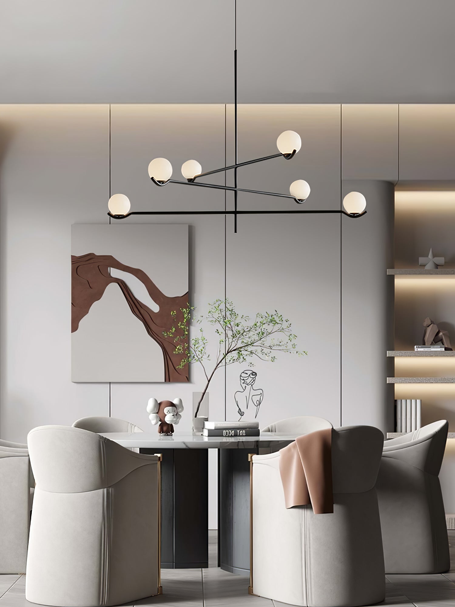 Fayno Lustre Globe Blanc