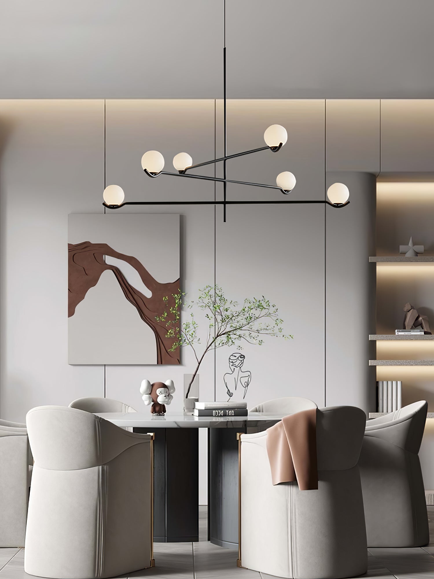 Fayno Lustre Globe Blanc