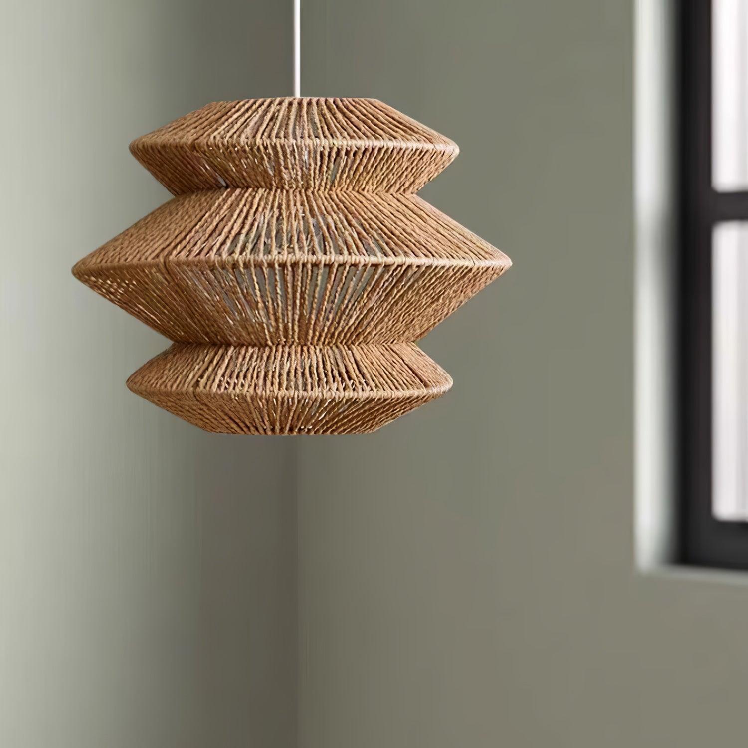Suru Lampe Suspendue Tissée Île Organique