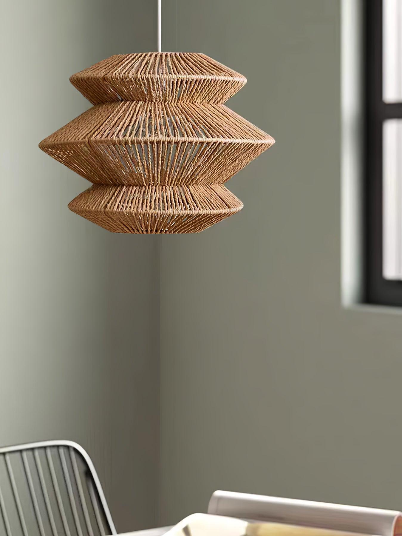 Suru Lampe Suspendue Tissée Île Organique