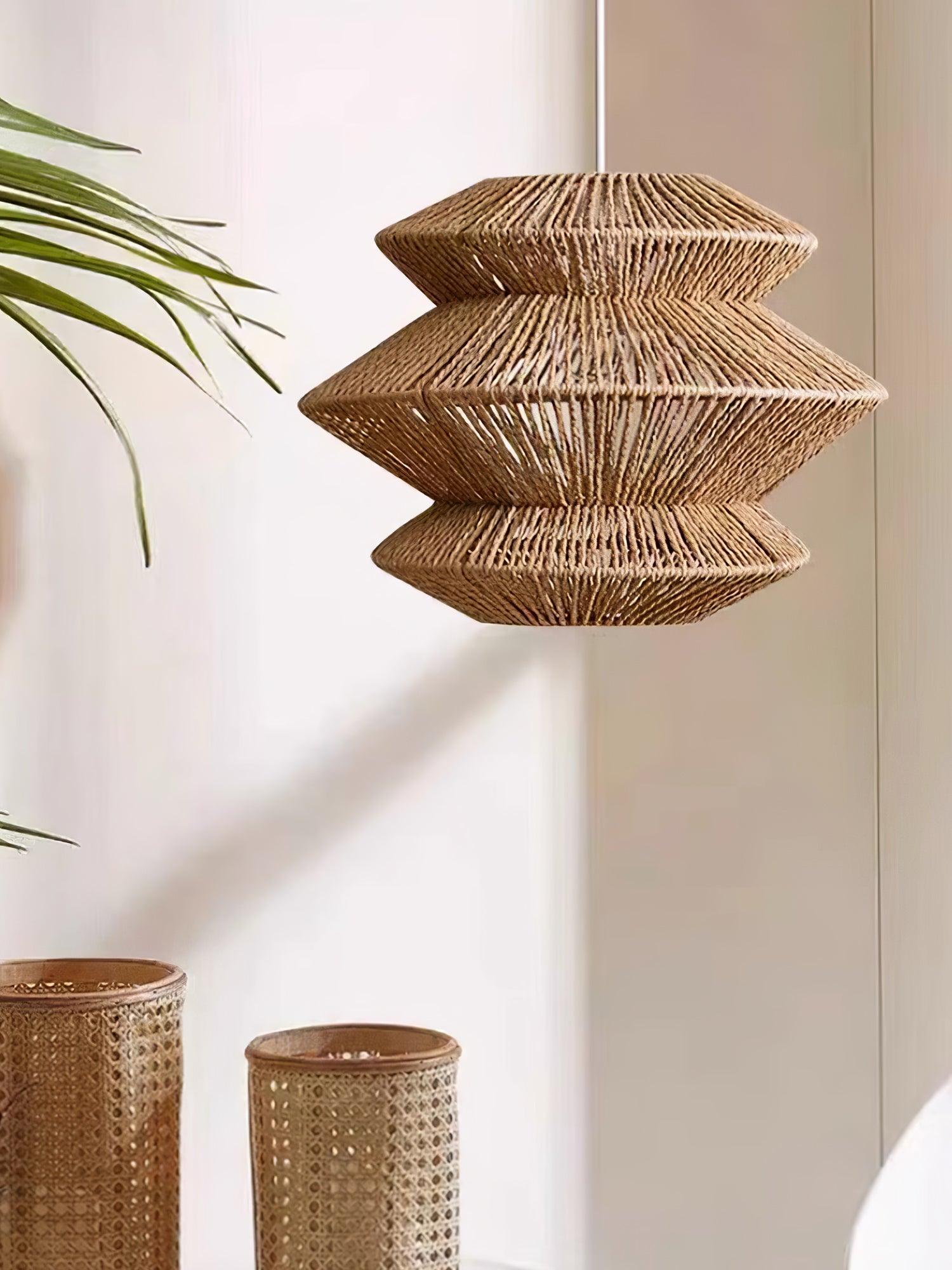 Suru Lampe Suspendue Tissée Île Organique