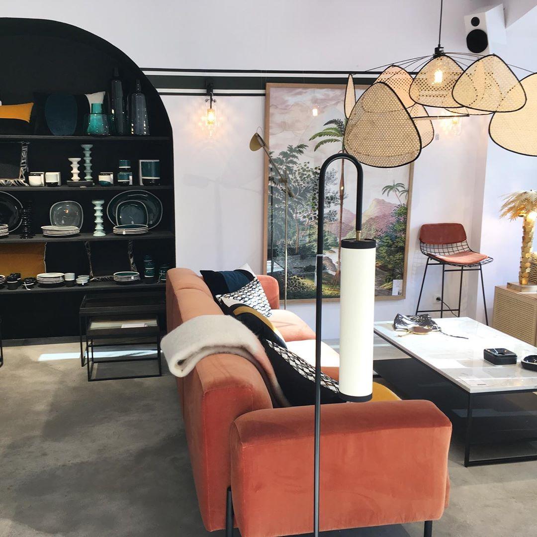 Lustra Lustre Écran Cannage Suspension Rétro
