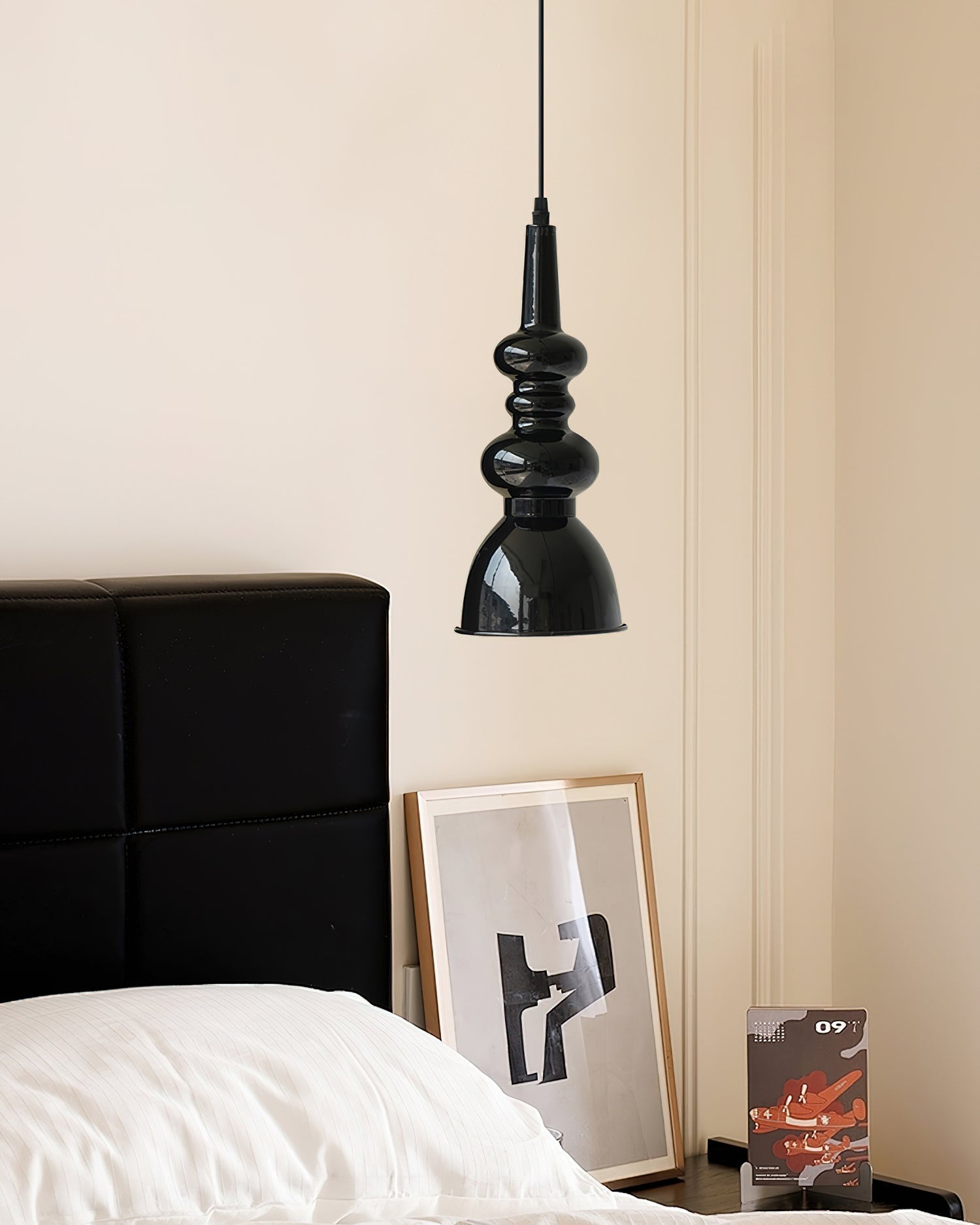 Aurvaror Nordic Art Noir Suspension Lumière