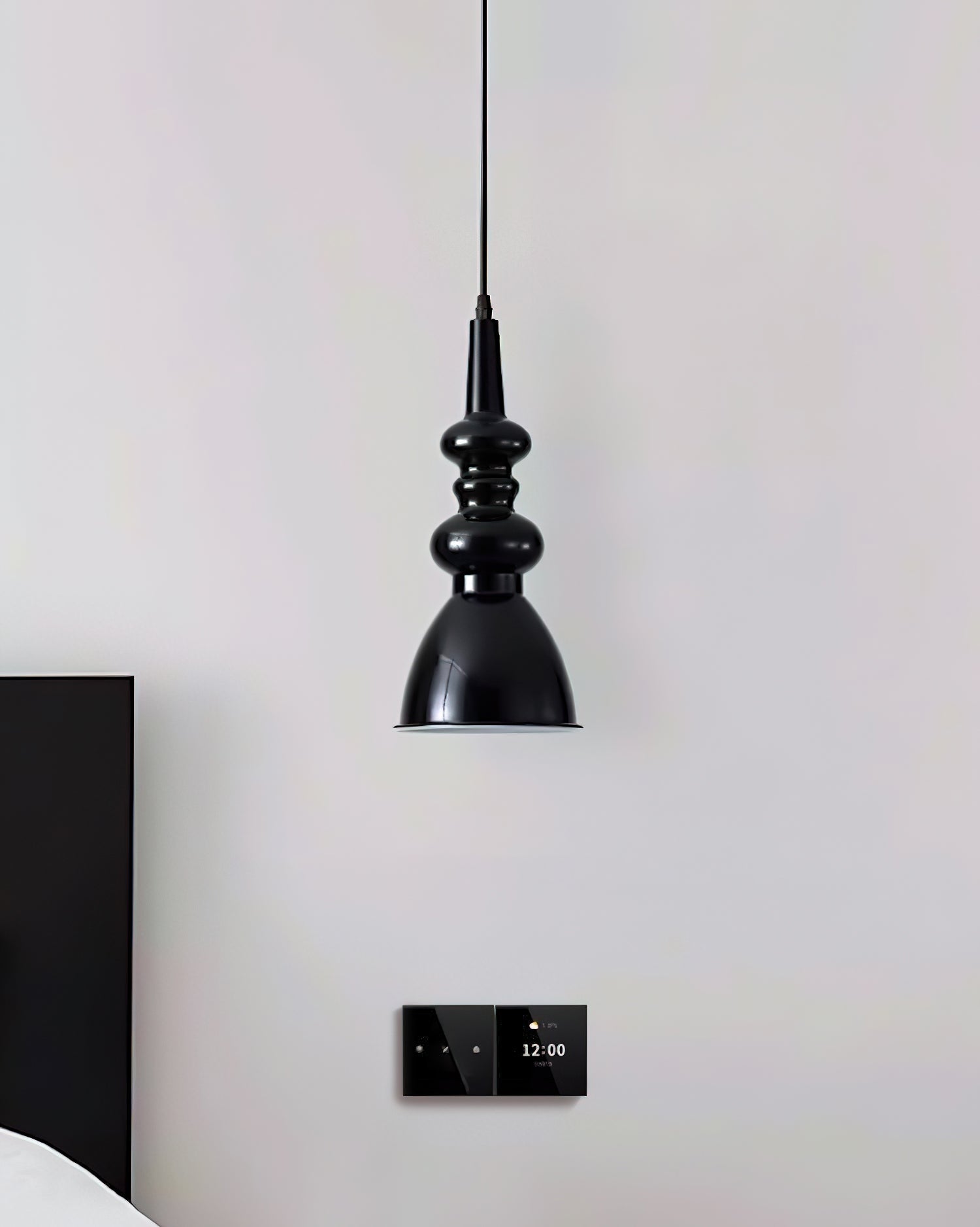 Aurvaror Nordic Art Noir Suspension Lumière