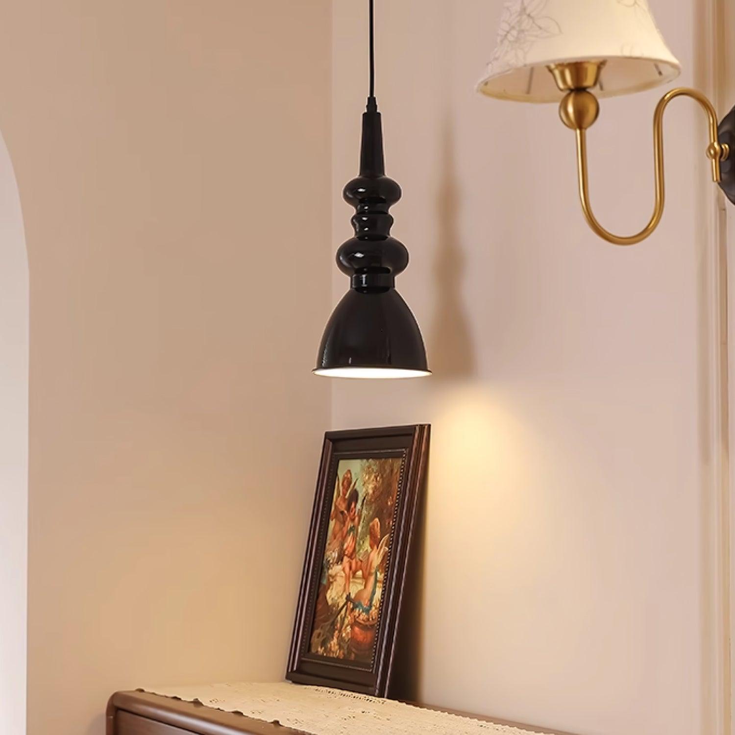 Aurvaror Nordic Art Noir Suspension Lumière