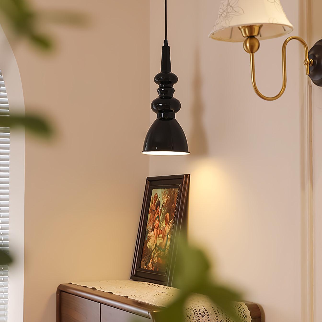 Aurvaror Nordic Art Noir Suspension Lumière