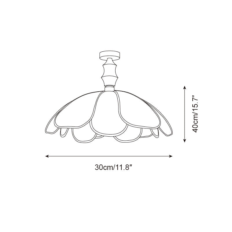 Swanpetal Plafonnier en Bois Minimaliste