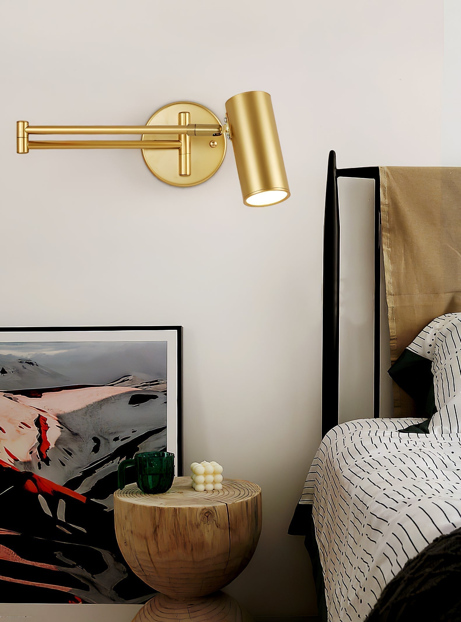 Lustra Applique Murale Laiton Bras Pivotant Réglable
