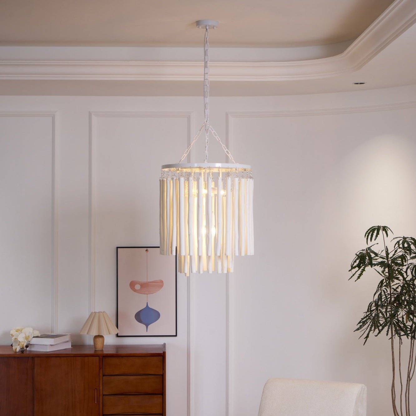 Nyphaiel Lustre en Bois Luxe Postmoderne