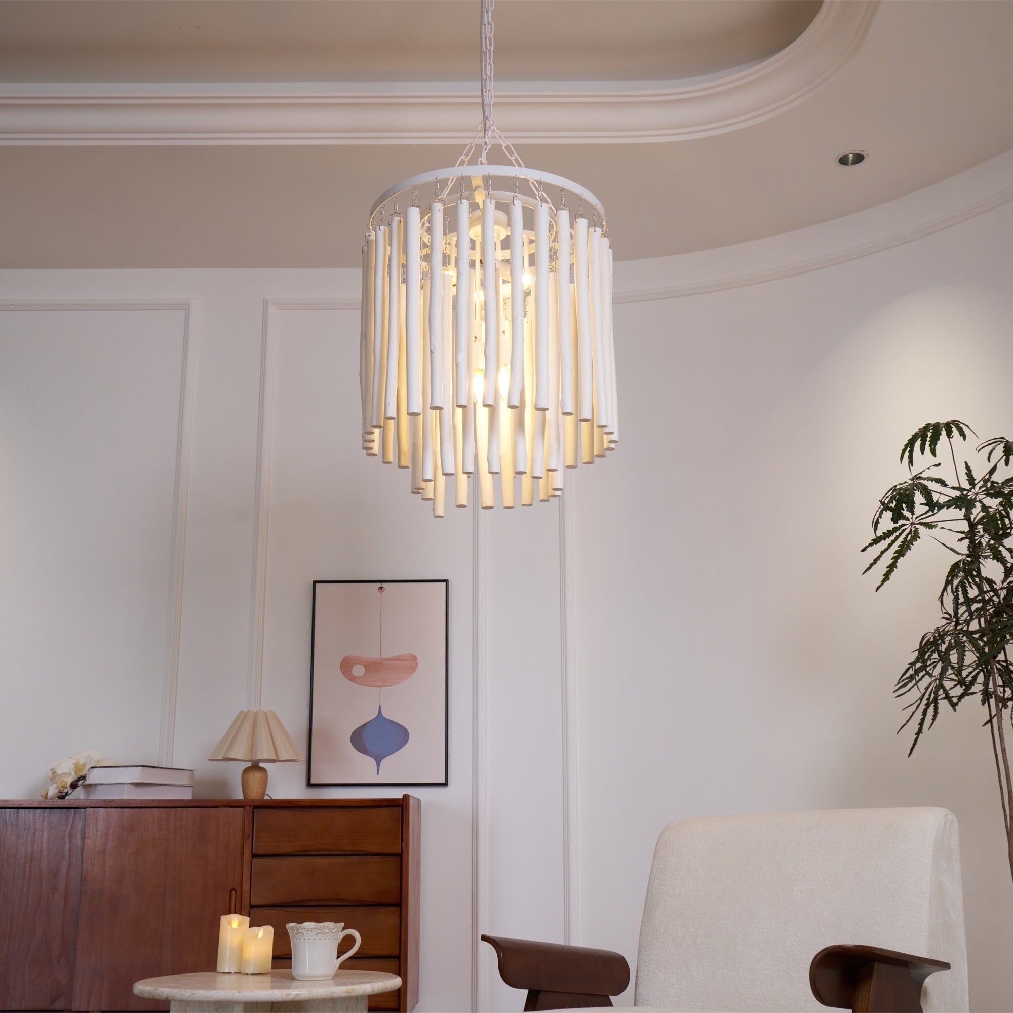 Nyphaiel Lustre en Bois Luxe Postmoderne